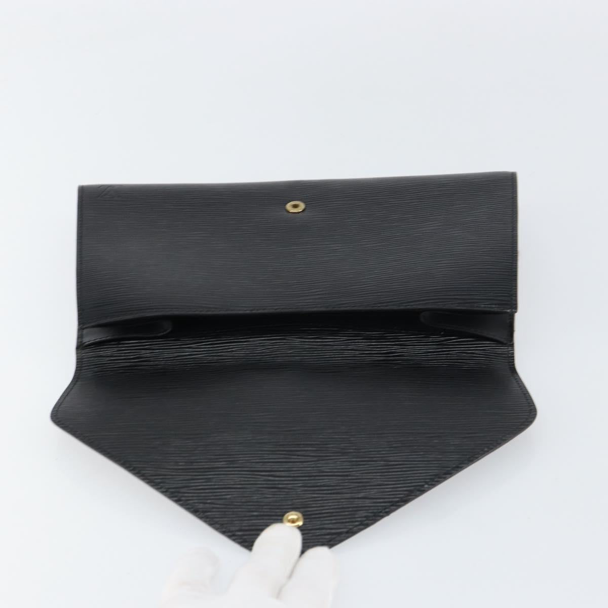 LOUIS VUITTON Epi Art Deco Clutch Bag Black M52632 LV Auth 160437