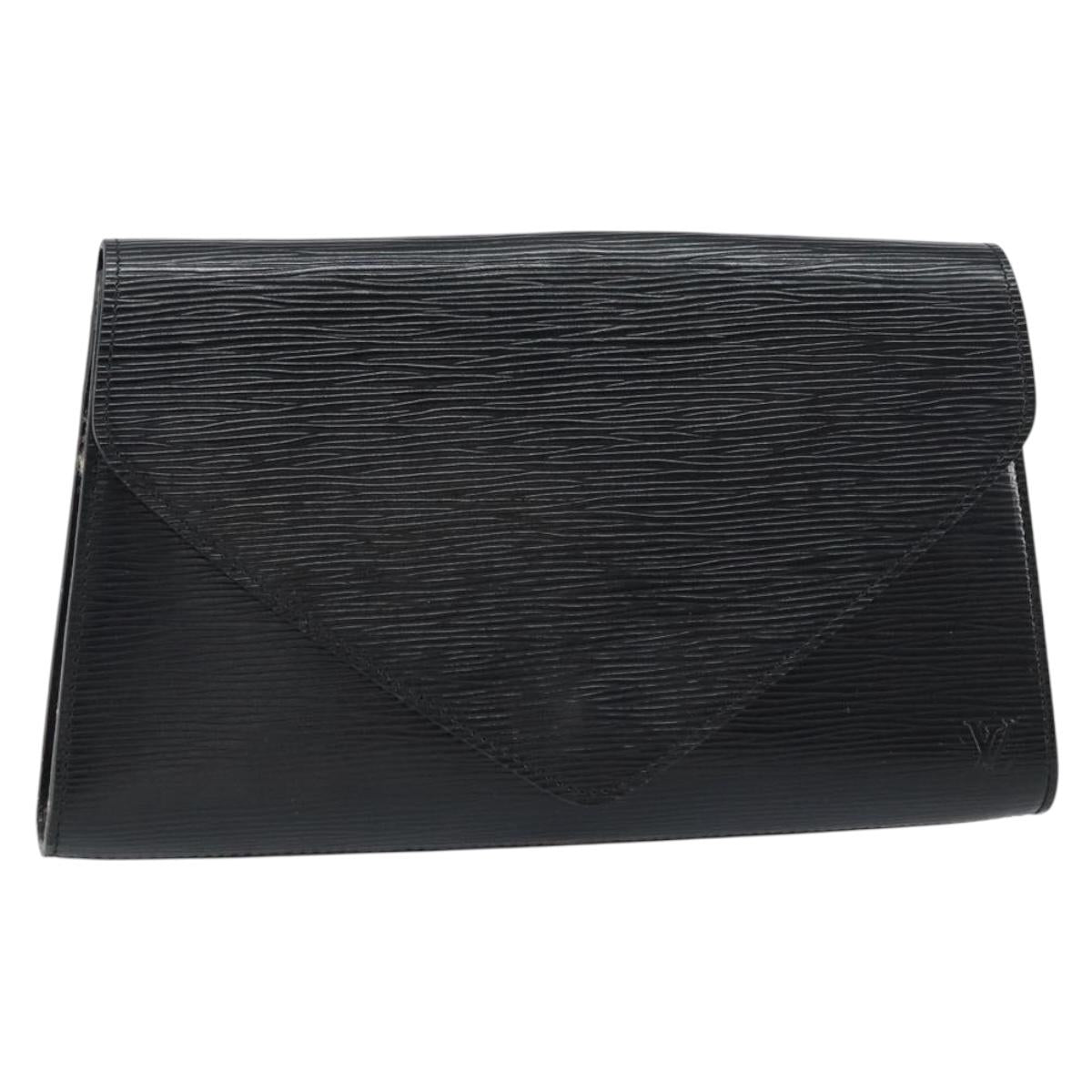 LOUIS VUITTON Epi Art Deco Clutch Bag Black M52632 LV Auth 160437