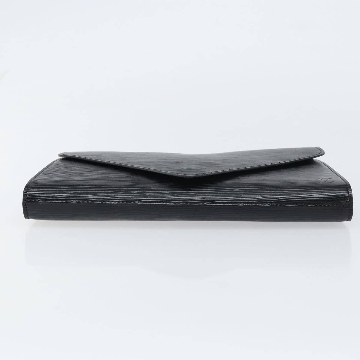 LOUIS VUITTON Epi Art Deco Clutch Bag Black M52632 LV Auth 160437