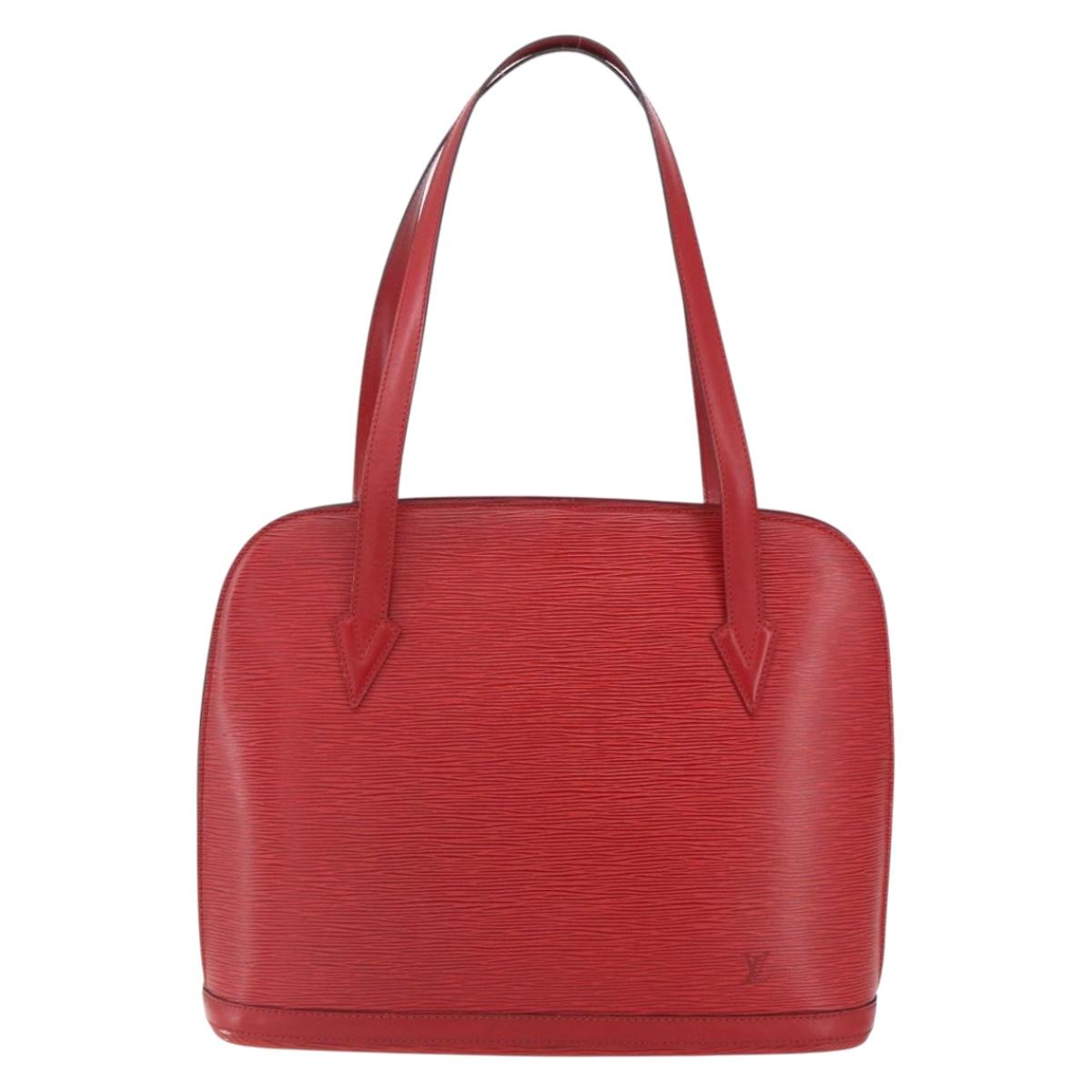 LOUIS VUITTON Epi Lussac Shoulder Bag Red M52287 LV Auth 160439