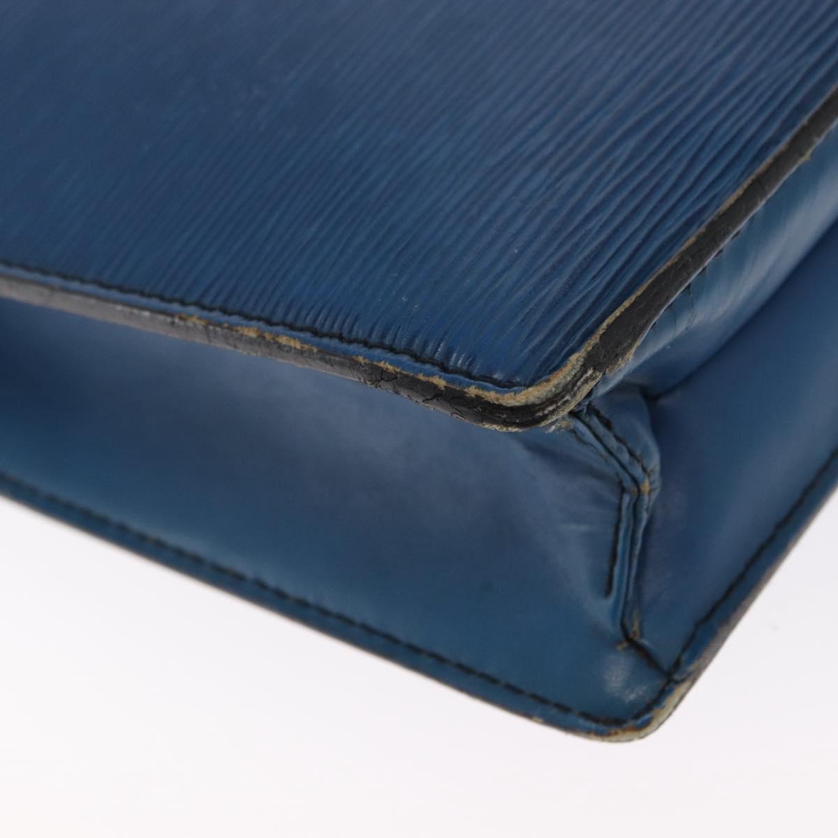LOUIS VUITTON Epi Porte Documents Bandouliere Bag Toledo Blue LV Auth 160443