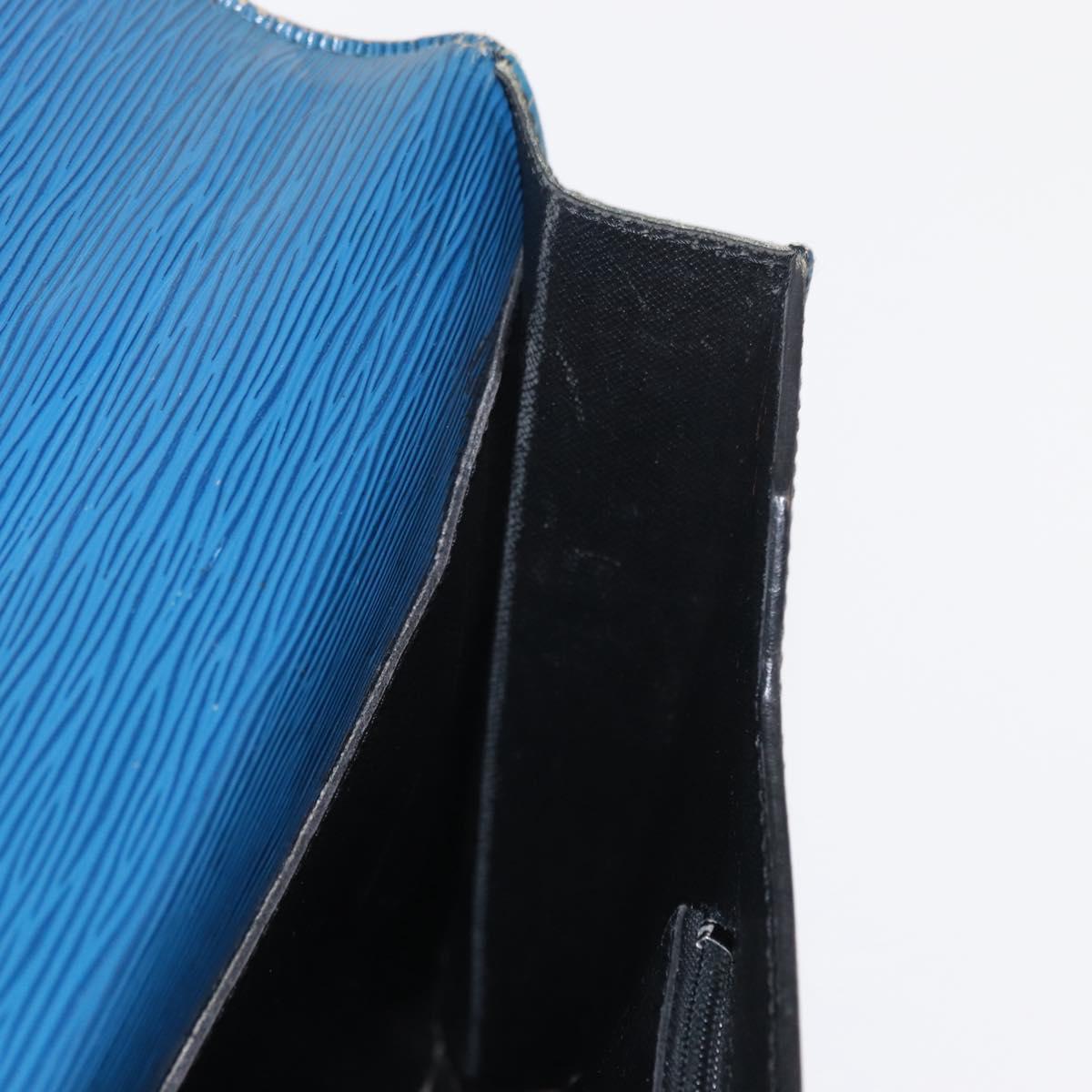 LOUIS VUITTON Epi Porte Documents Bandouliere Bag Toledo Blue LV Auth 160443