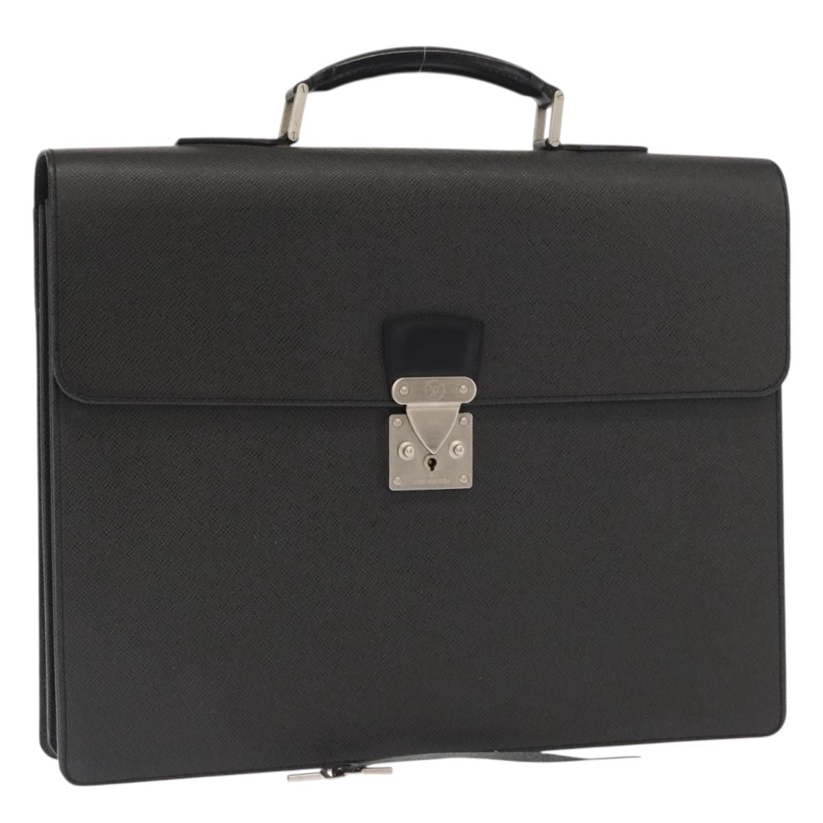 LOUIS VUITTON Taiga Serviette Moskova Business Bag Ardoise M30032 Auth 160446