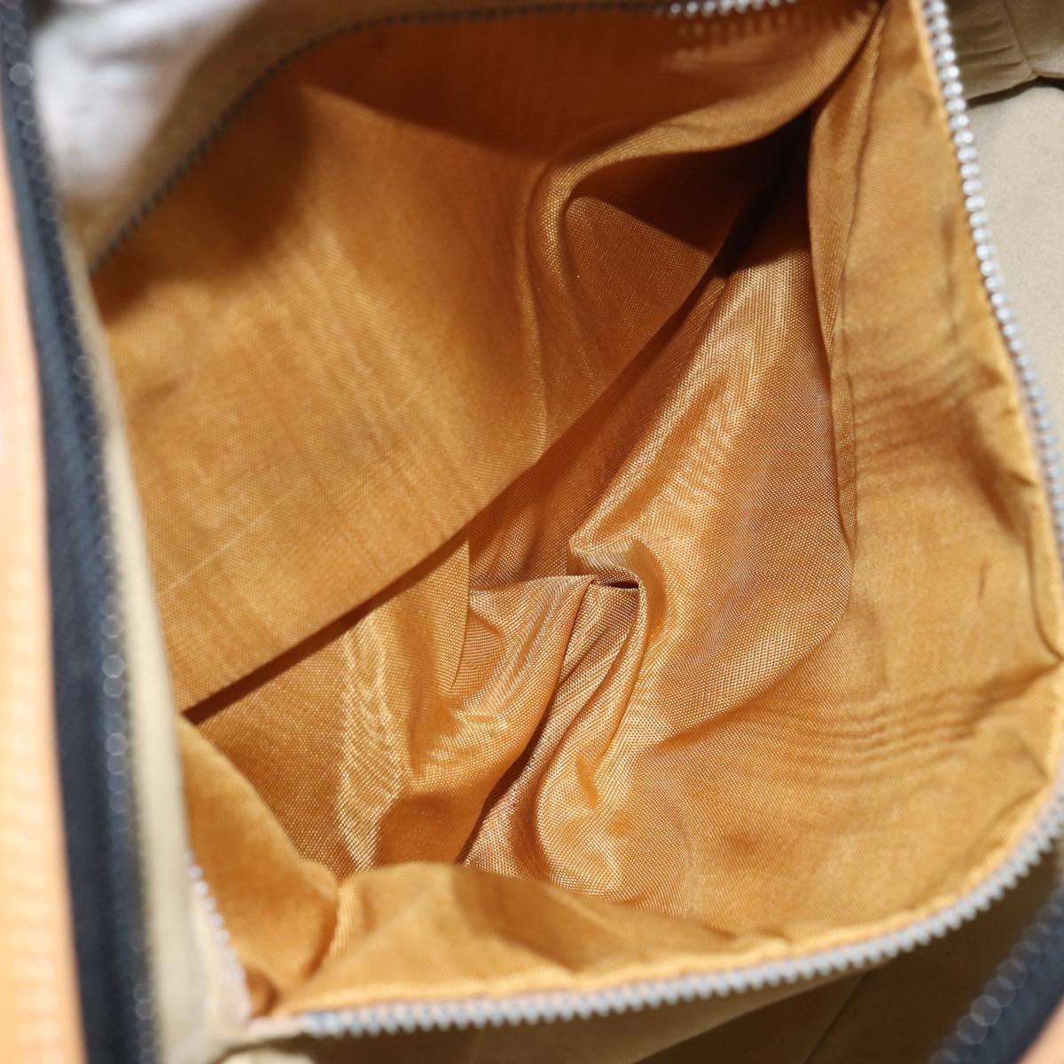 GUCCI Boston Bag Leather Black Gold Auth 160471