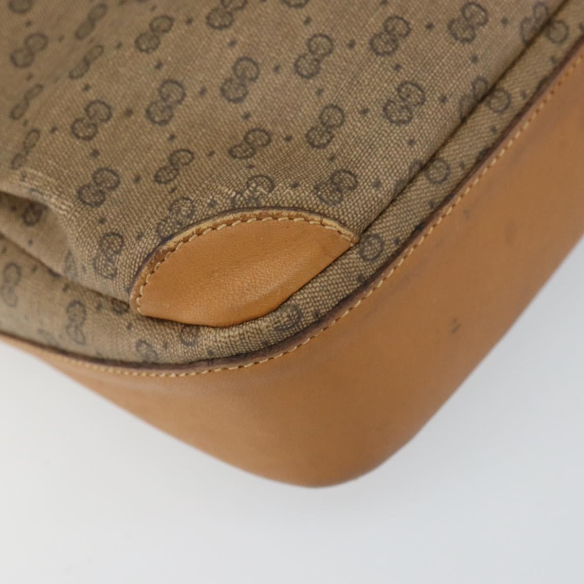 GUCCI Micro GG Supreme Shoulder Bag PVC Beige Gold 007 23 0017 Auth 160479
