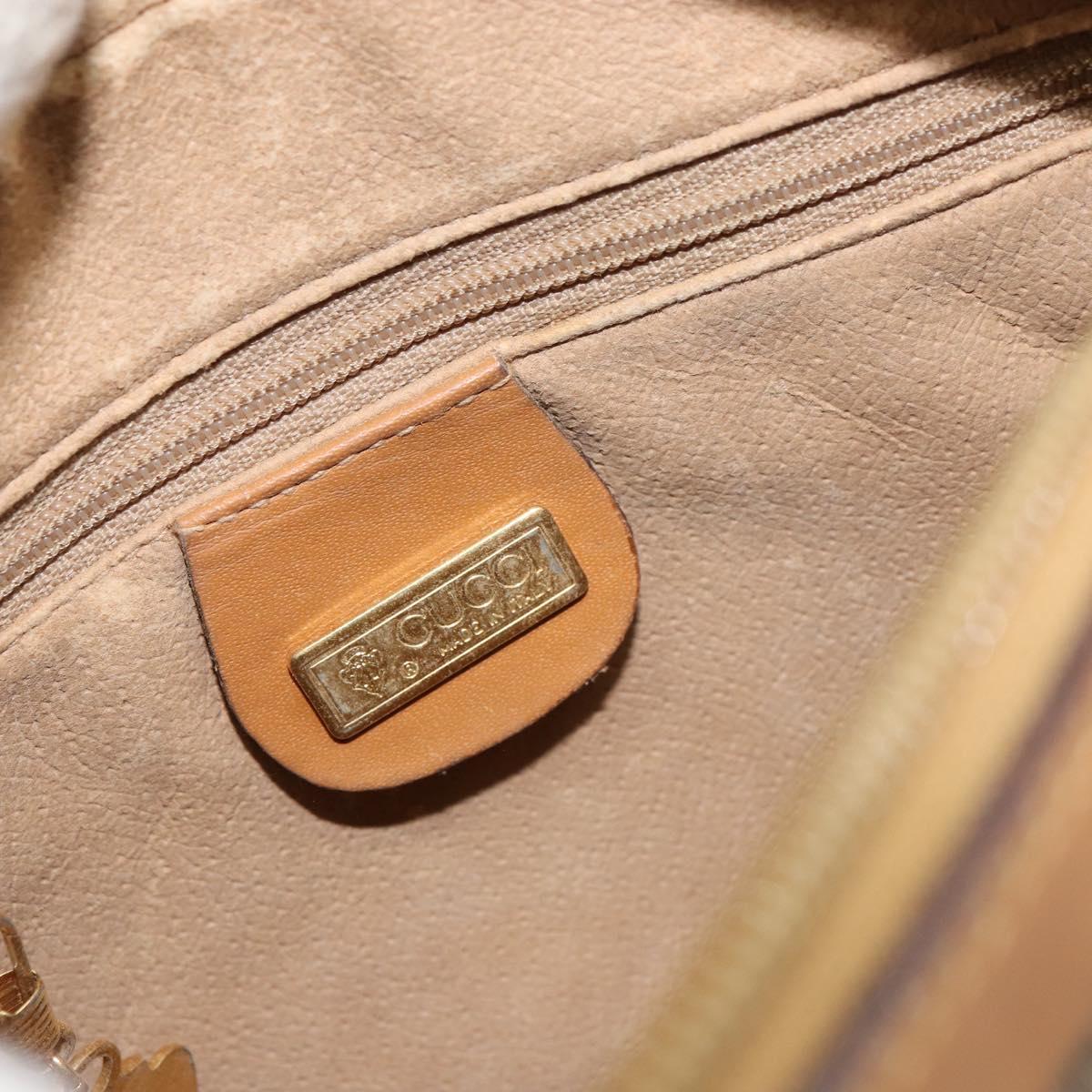 GUCCI Micro GG Supreme Shoulder Bag PVC Beige Gold 007 23 0017 Auth 160479