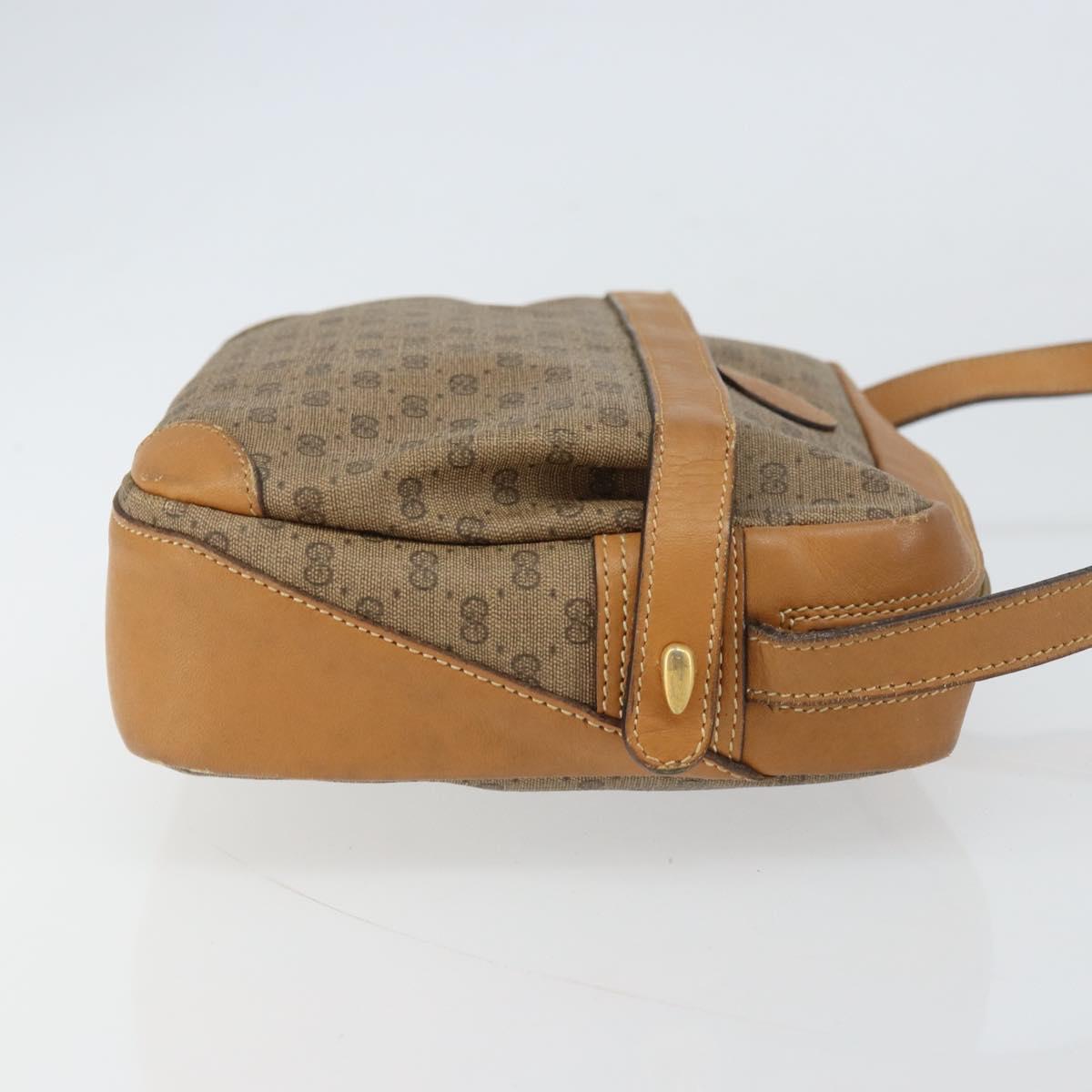 GUCCI Micro GG Supreme Shoulder Bag PVC Beige Gold 007 23 0017 Auth 160479