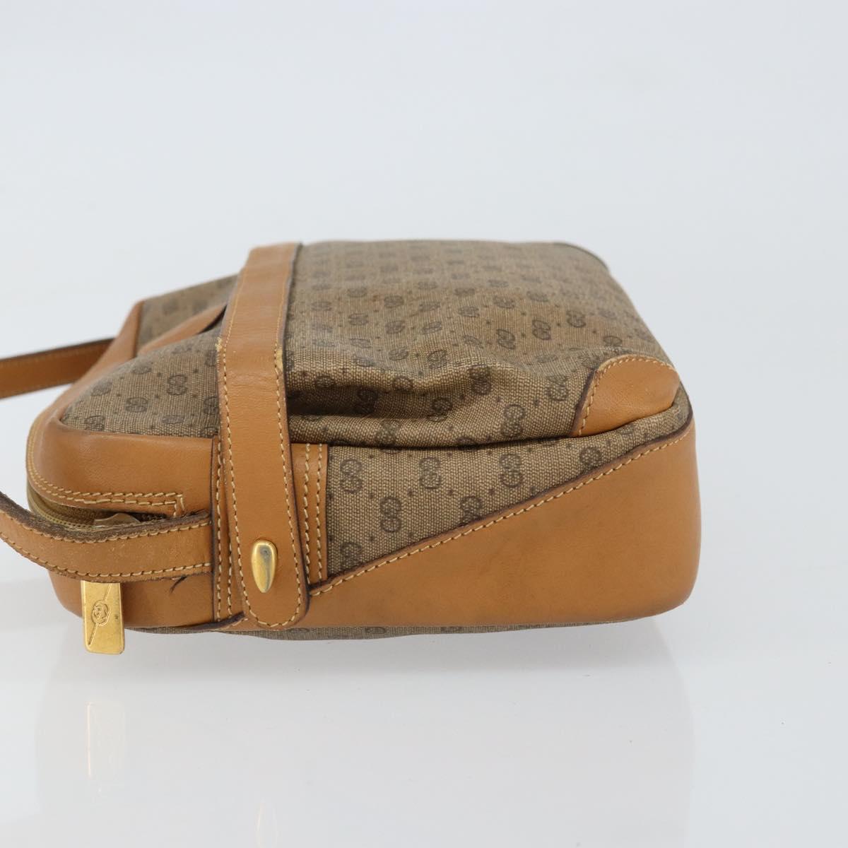 GUCCI Micro GG Supreme Shoulder Bag PVC Beige Gold 007 23 0017 Auth 160479