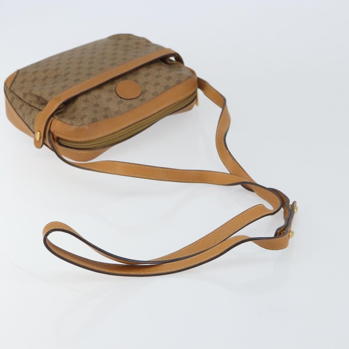 GUCCI Micro GG Supreme Shoulder Bag PVC Beige Gold 007 23 0017 Auth 160479