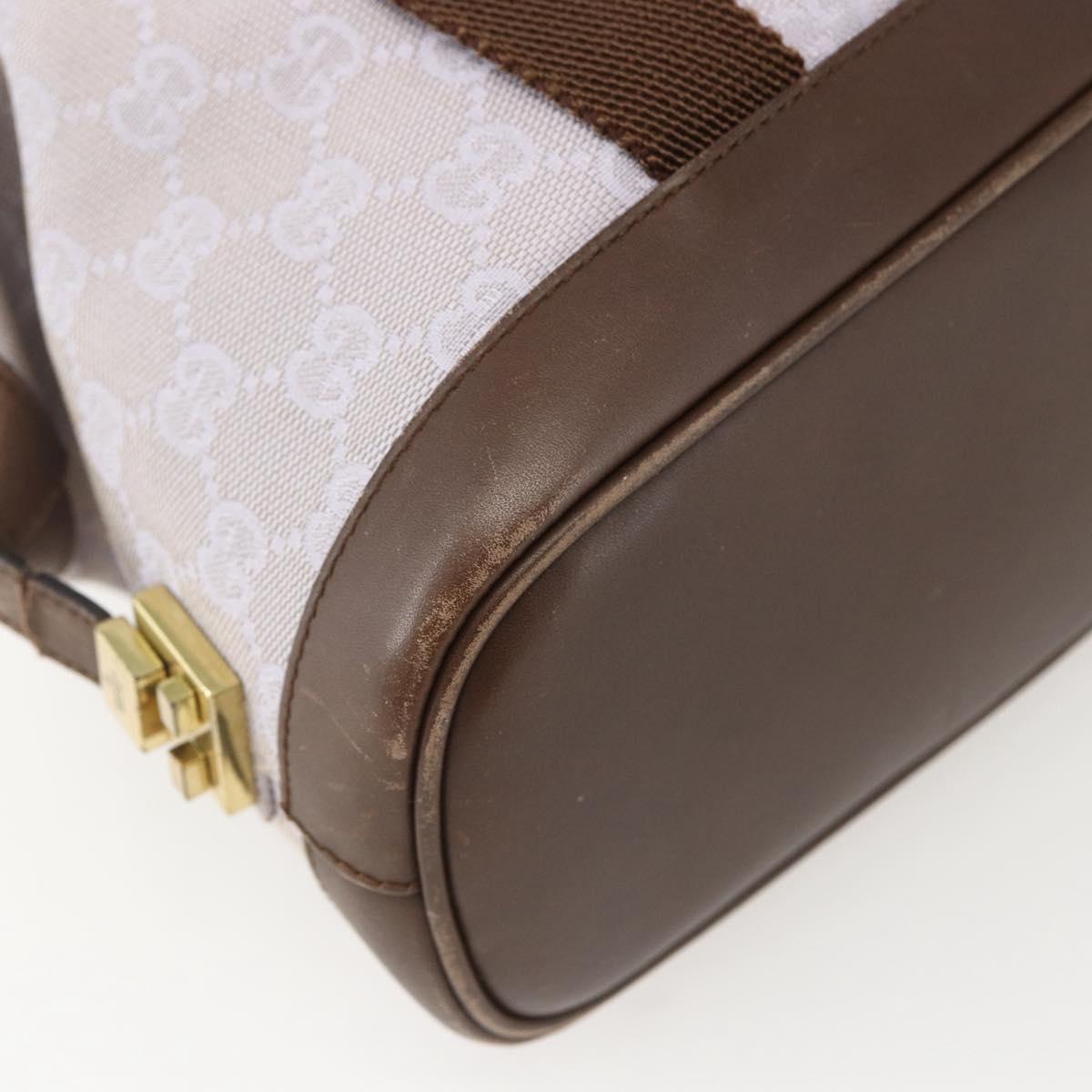 GUCCI GG Canvas Hand Bag Purple Gold 92734 Auth 160481