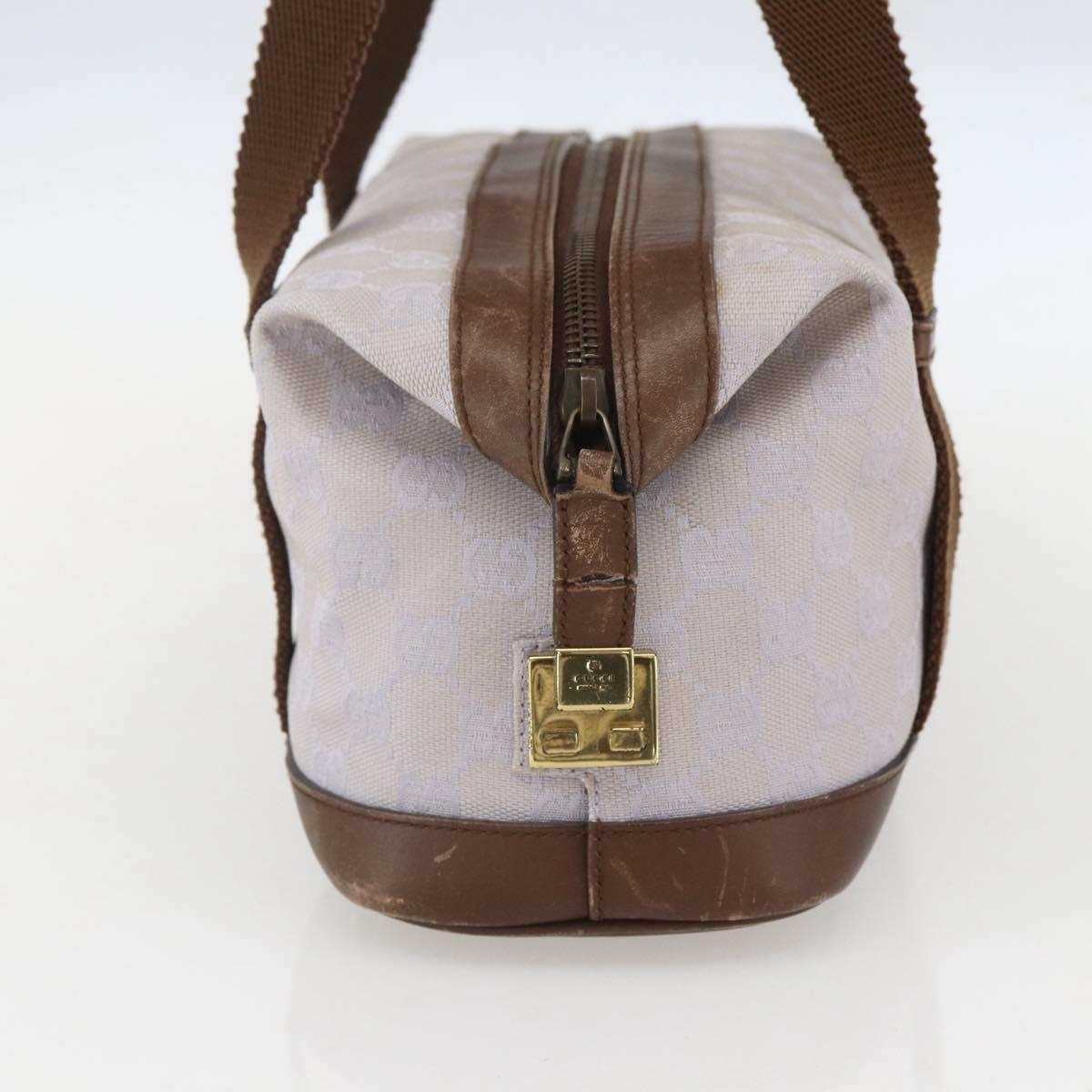 GUCCI GG Canvas Hand Bag Purple Gold 92734 Auth 160481