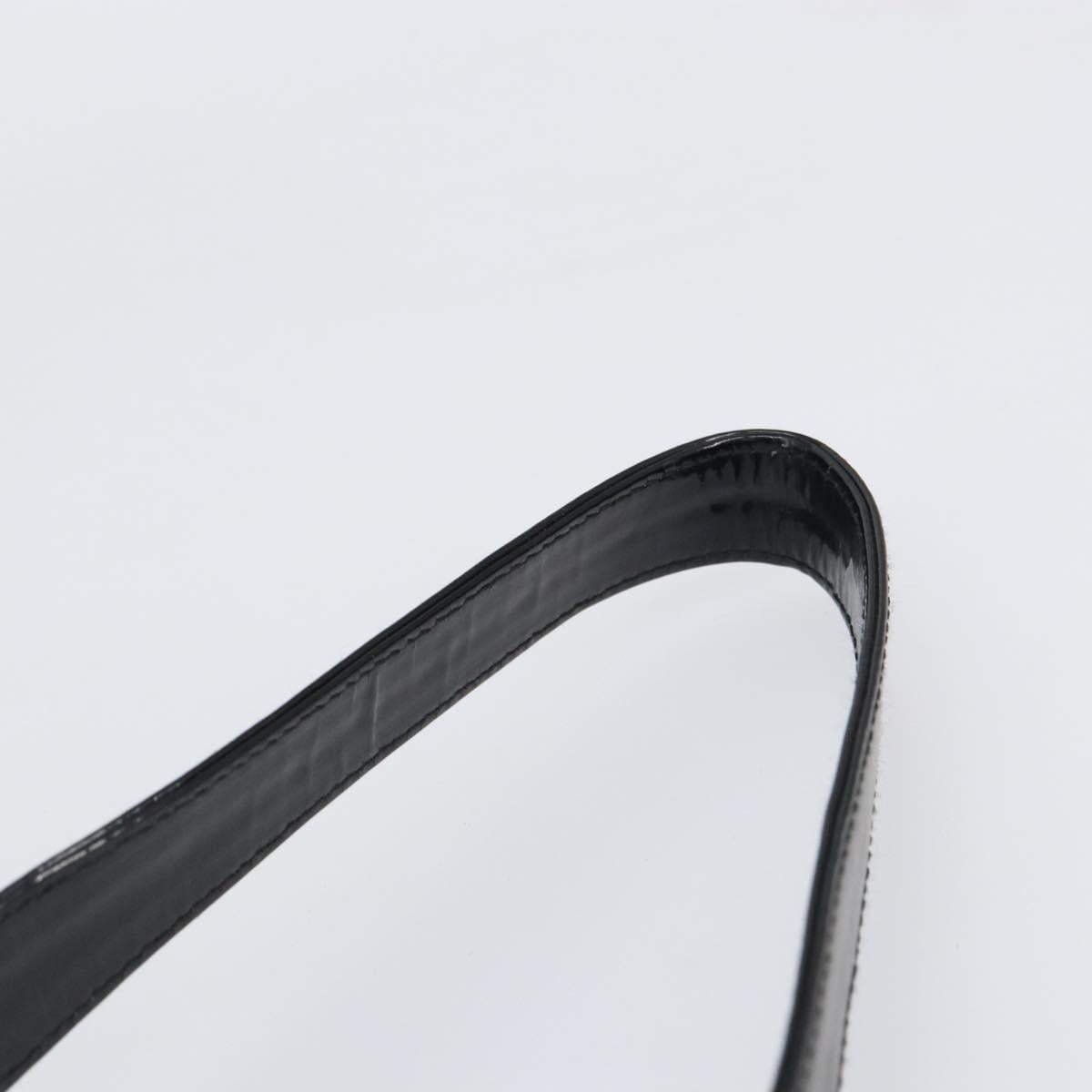 GUCCI Shoulder Bag Enamel Black Auth 160485
