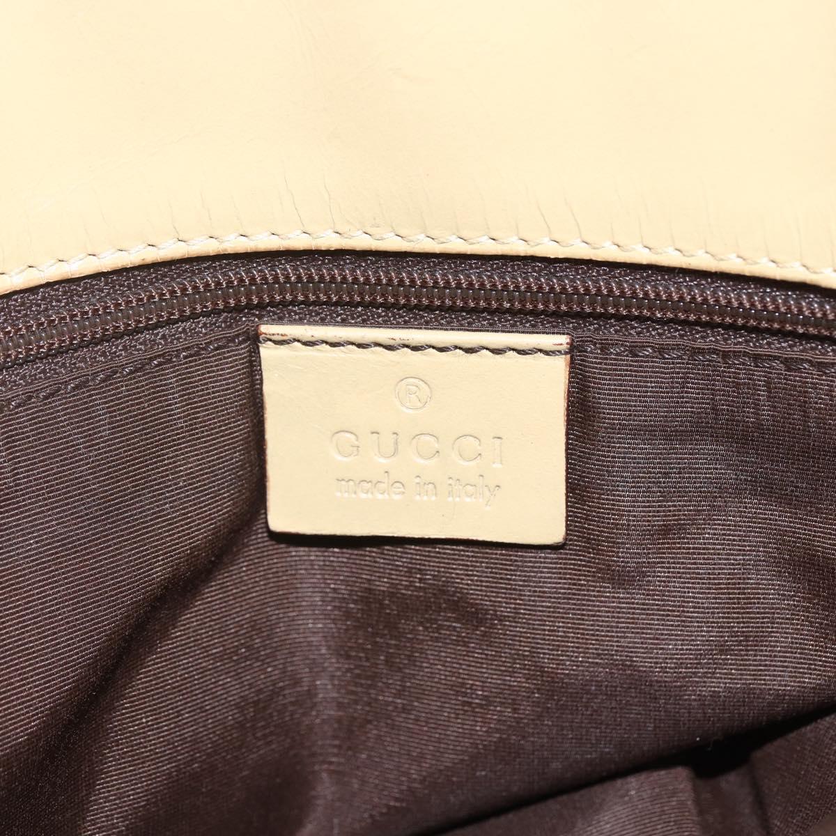GUCCI GG Canvas Tote Bag Beige Silver 31244 Auth 160494