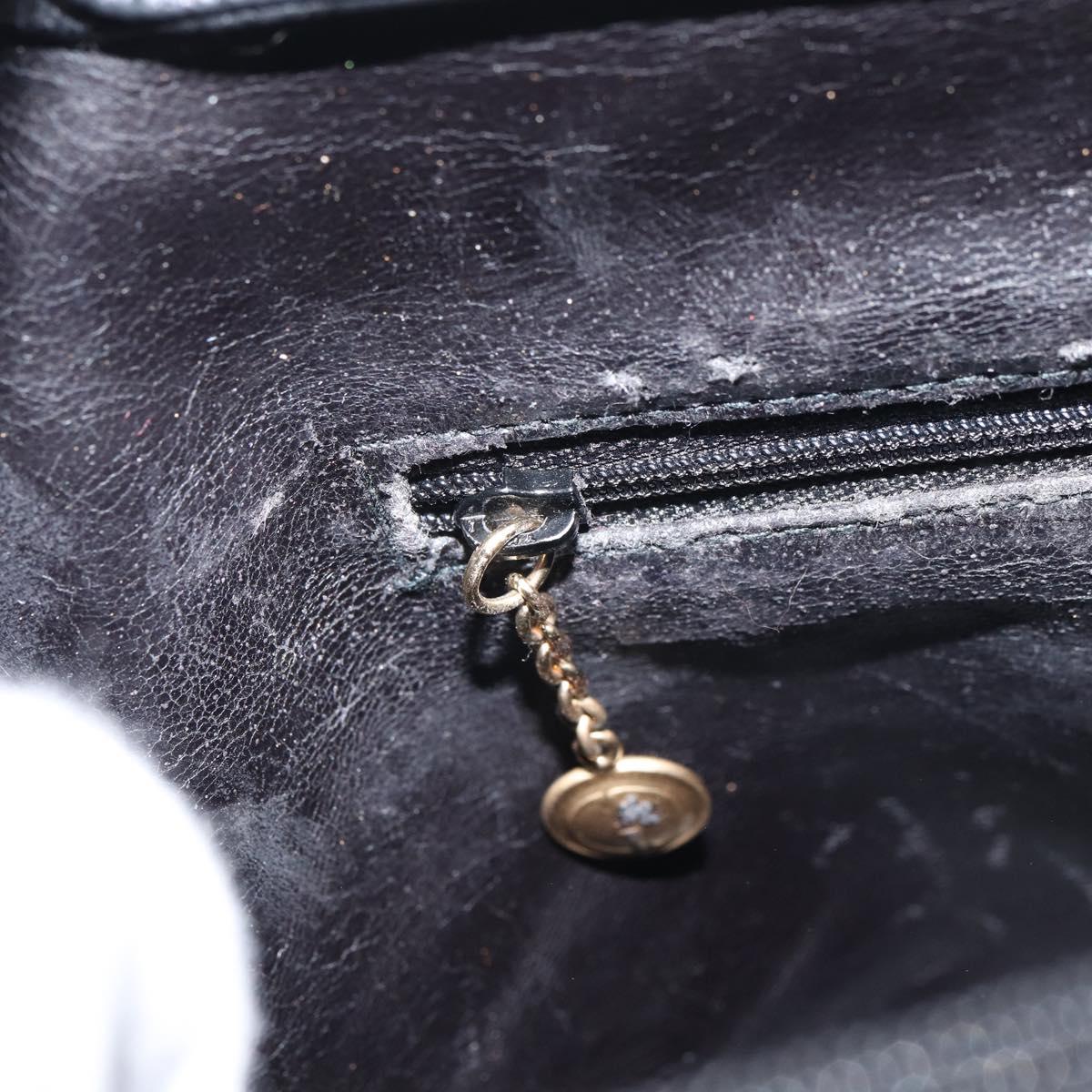 GUCCI Bamboo Hand Bag Suede Leather Black Gold 002 1186 0260 Auth 160503