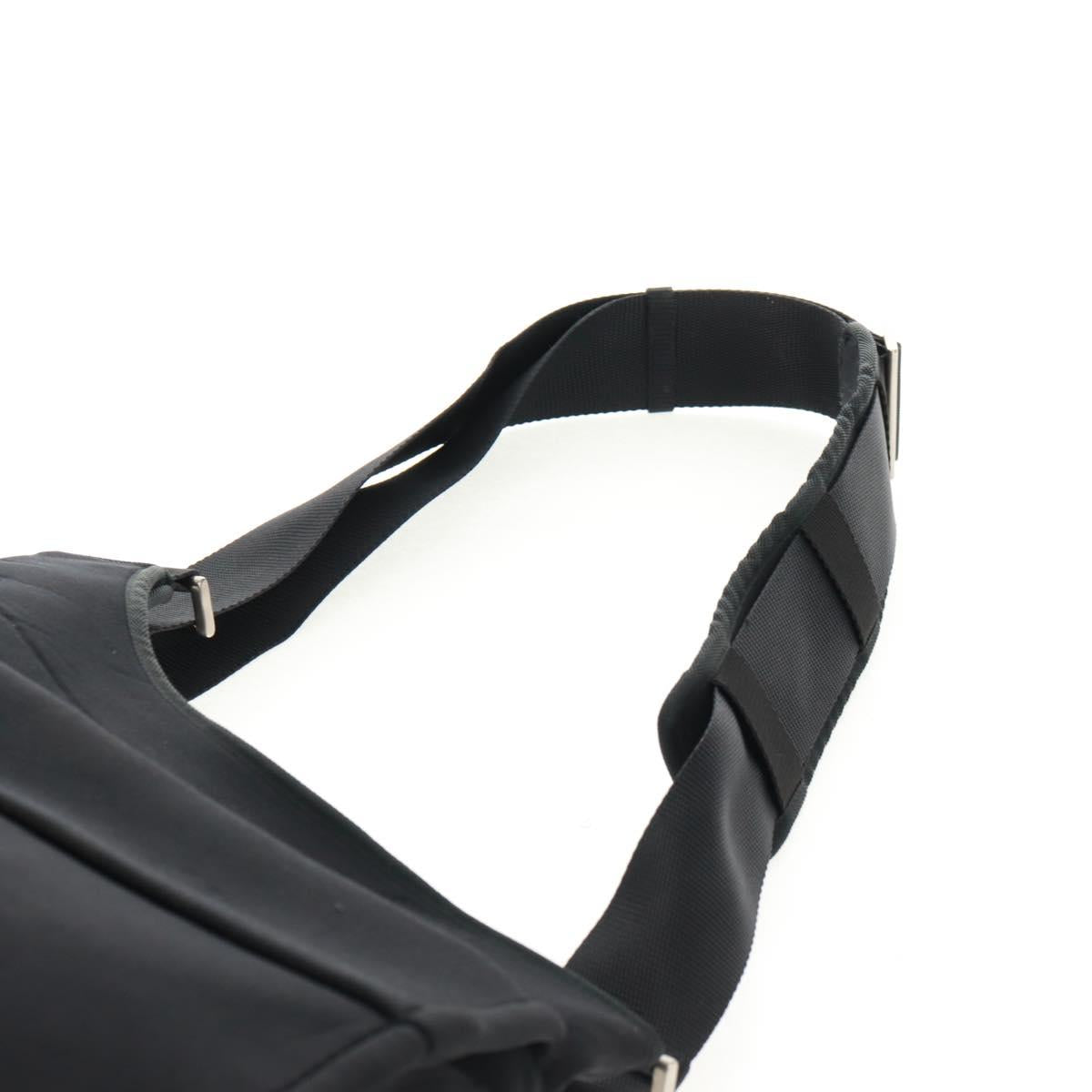 PRADA Sports Shoulder Bag Nylon Black Silver Auth 160515