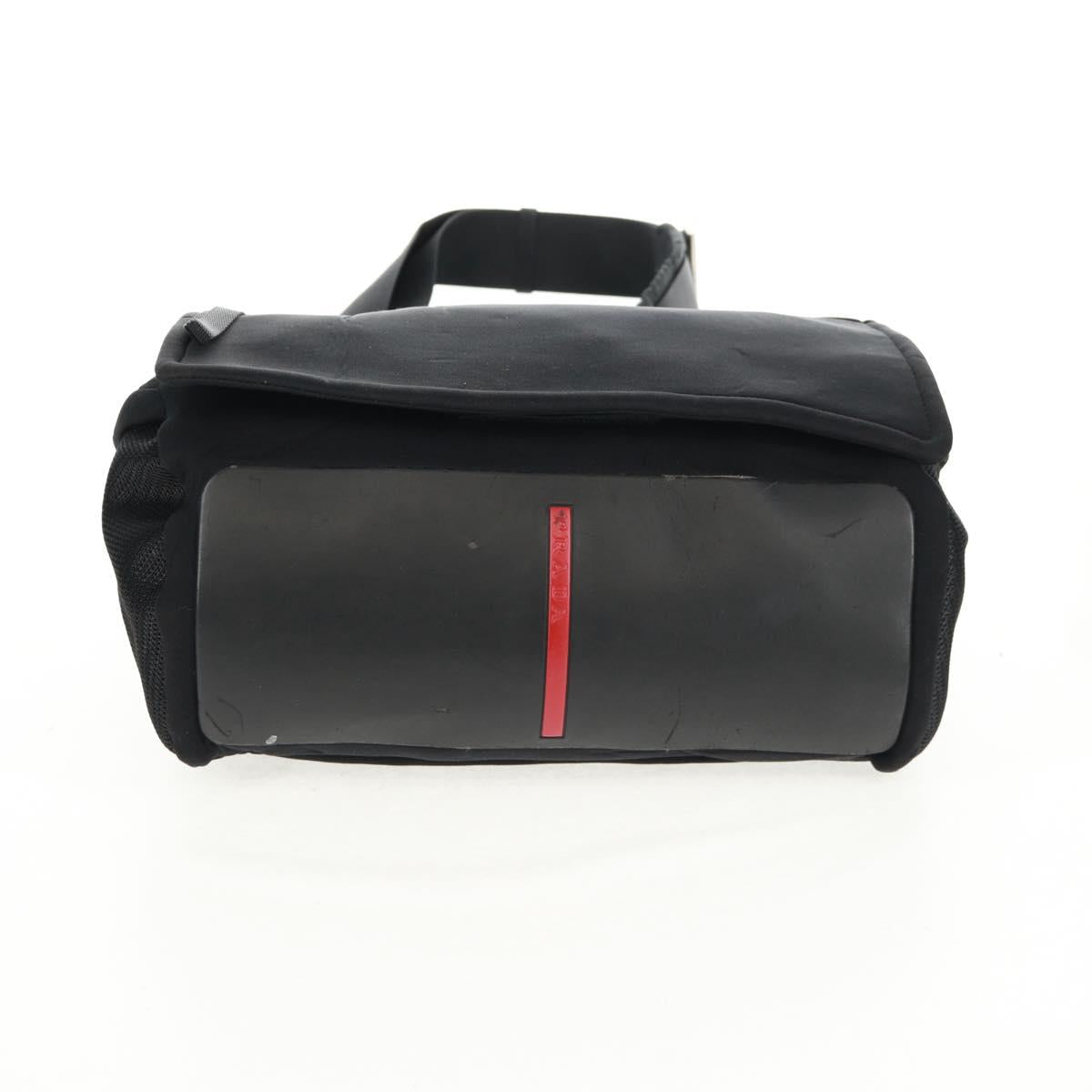 PRADA Sports Shoulder Bag Nylon Black Silver Auth 160515