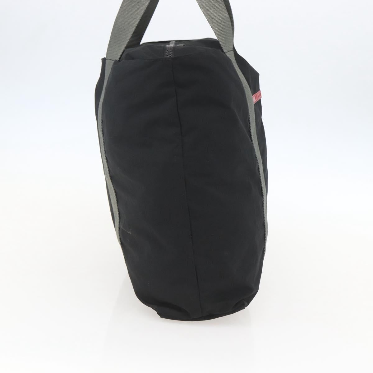 PRADA Sports Hand Bag Nylon Black Silver Auth 160518