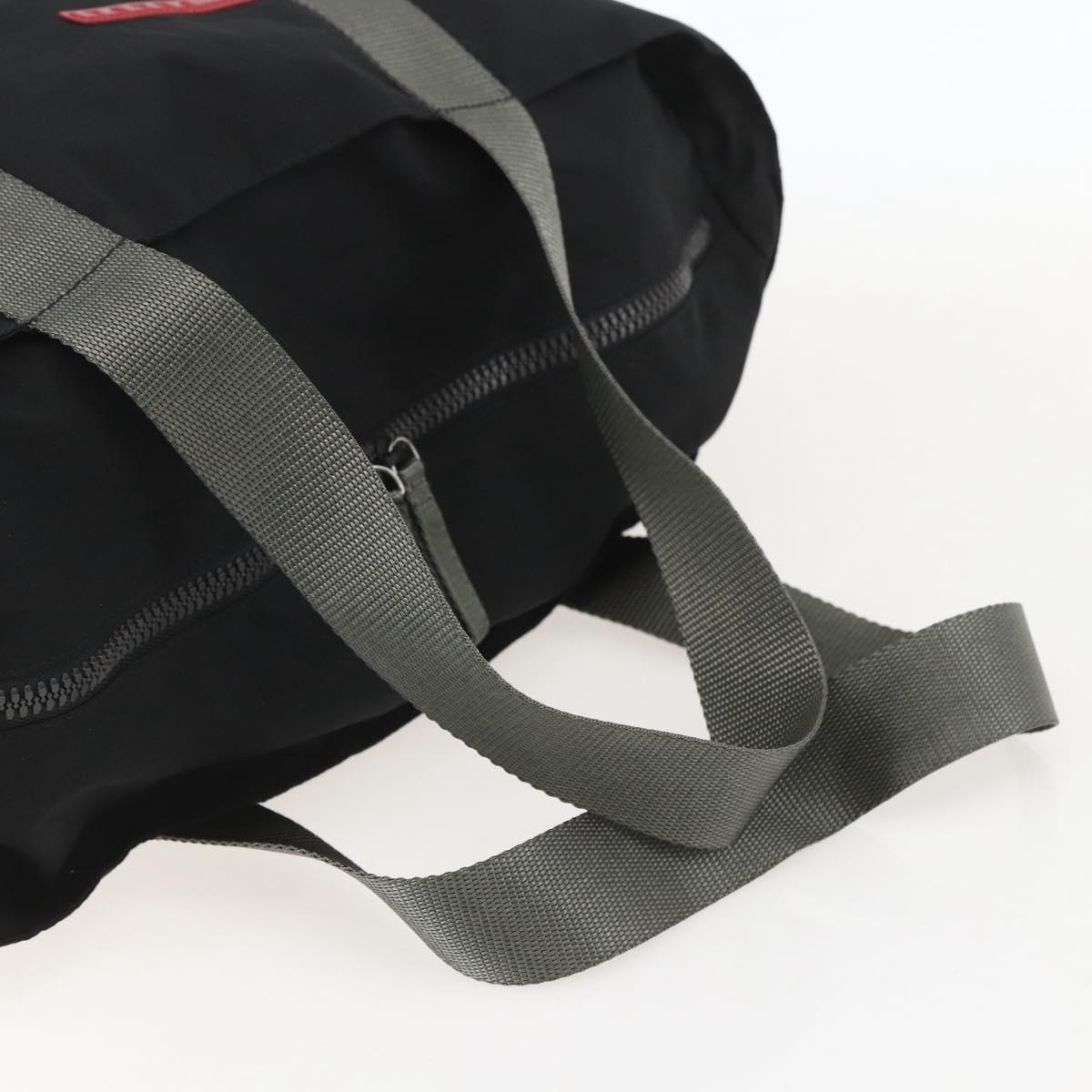 PRADA Sports Hand Bag Nylon Black Silver Auth 160518