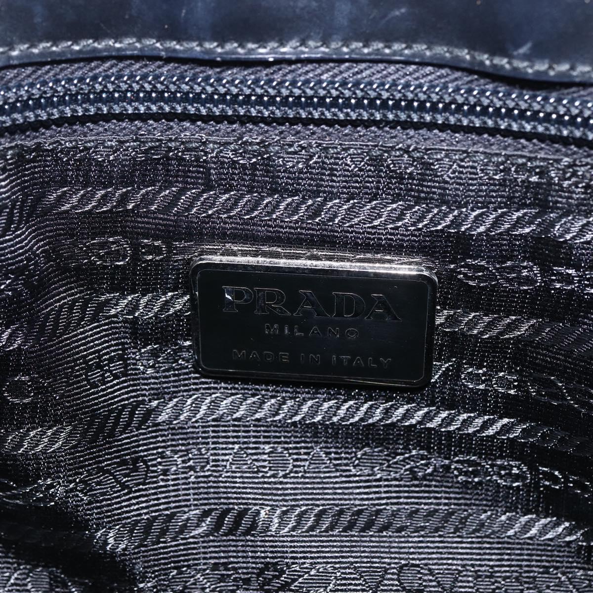 PRADA Sports Backpack Canvas Black Silver Auth 160521