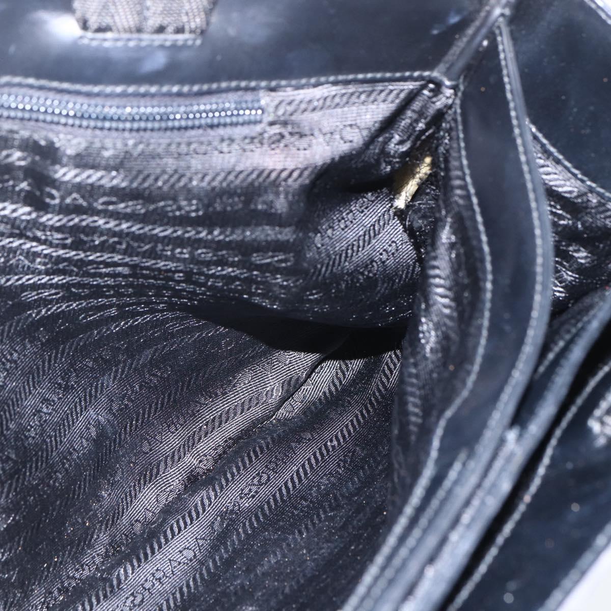 PRADA Sports Backpack Canvas Black Silver Auth 160521