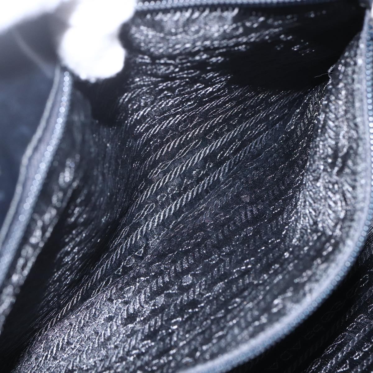 PRADA Sports Backpack Canvas Black Silver Auth 160521