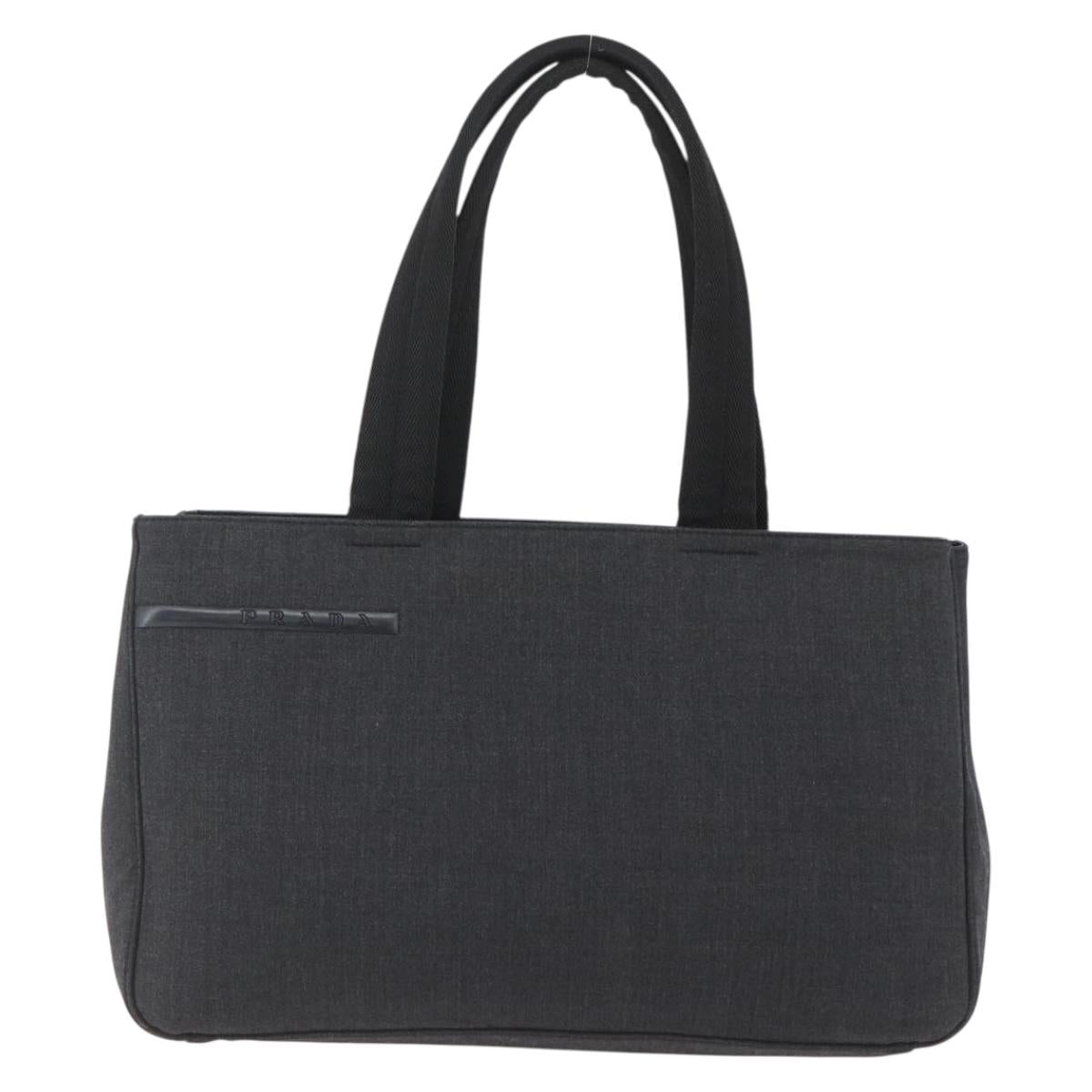 PRADA Sports Backpack Canvas Black Silver Auth 160521