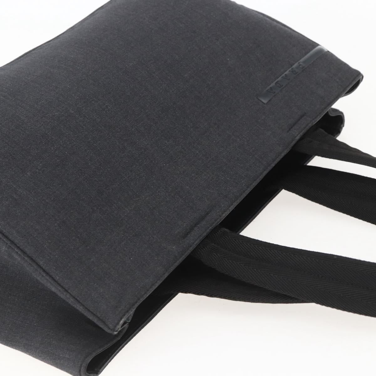 PRADA Sports Backpack Canvas Black Silver Auth 160521