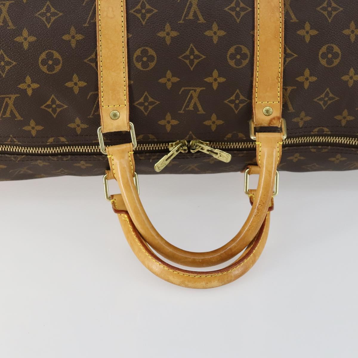 LOUIS VUITTON Monogram Keepall 55 Boston Bag M41424 LV Auth 160532