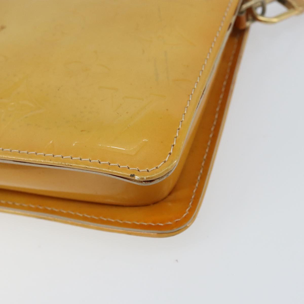 LOUIS VUITTON Vernis Lexington Accessory Pouch Beige M91010 LV Auth 160549