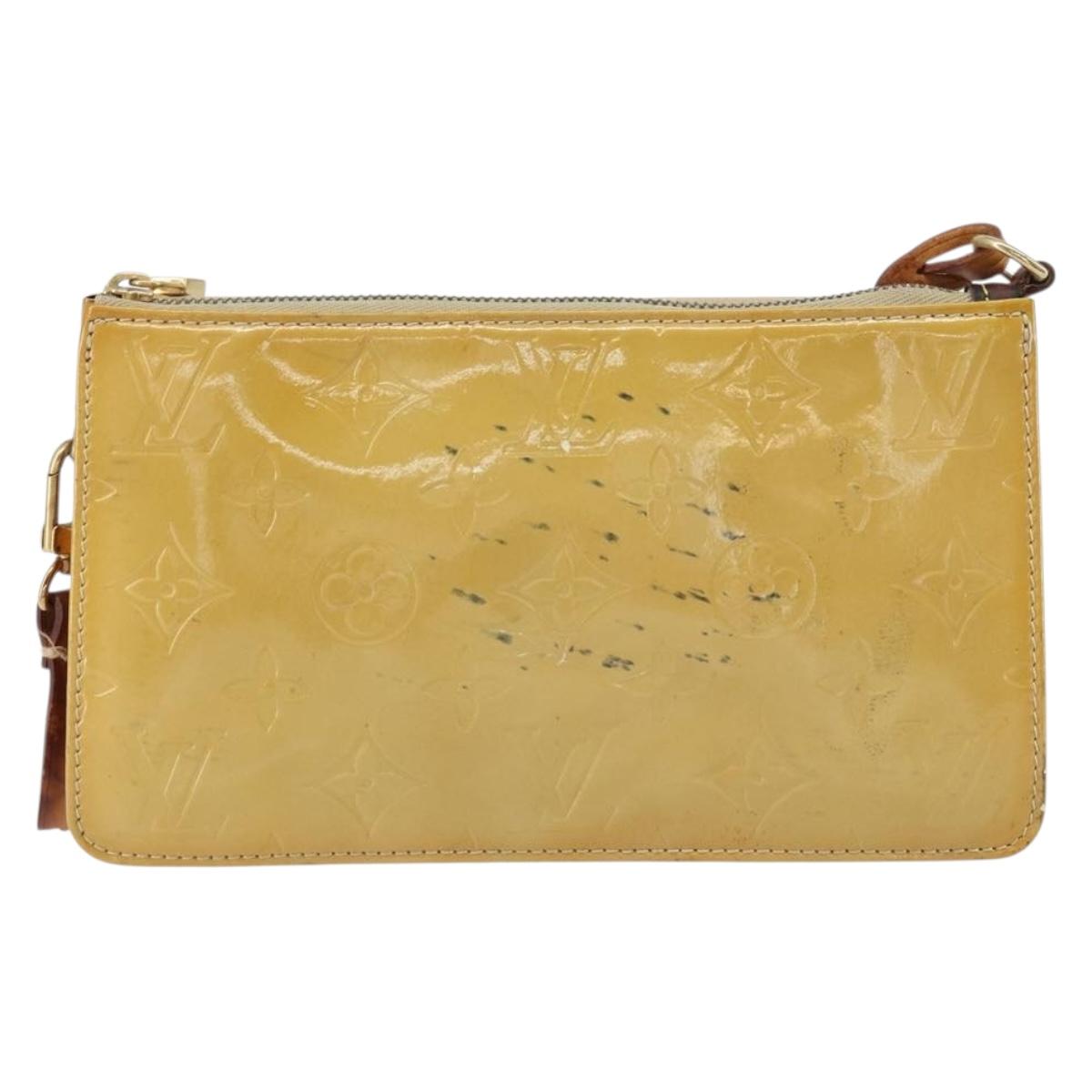 LOUIS VUITTON Vernis Lexington Accessory Pouch Beige M91010 LV Auth 160549