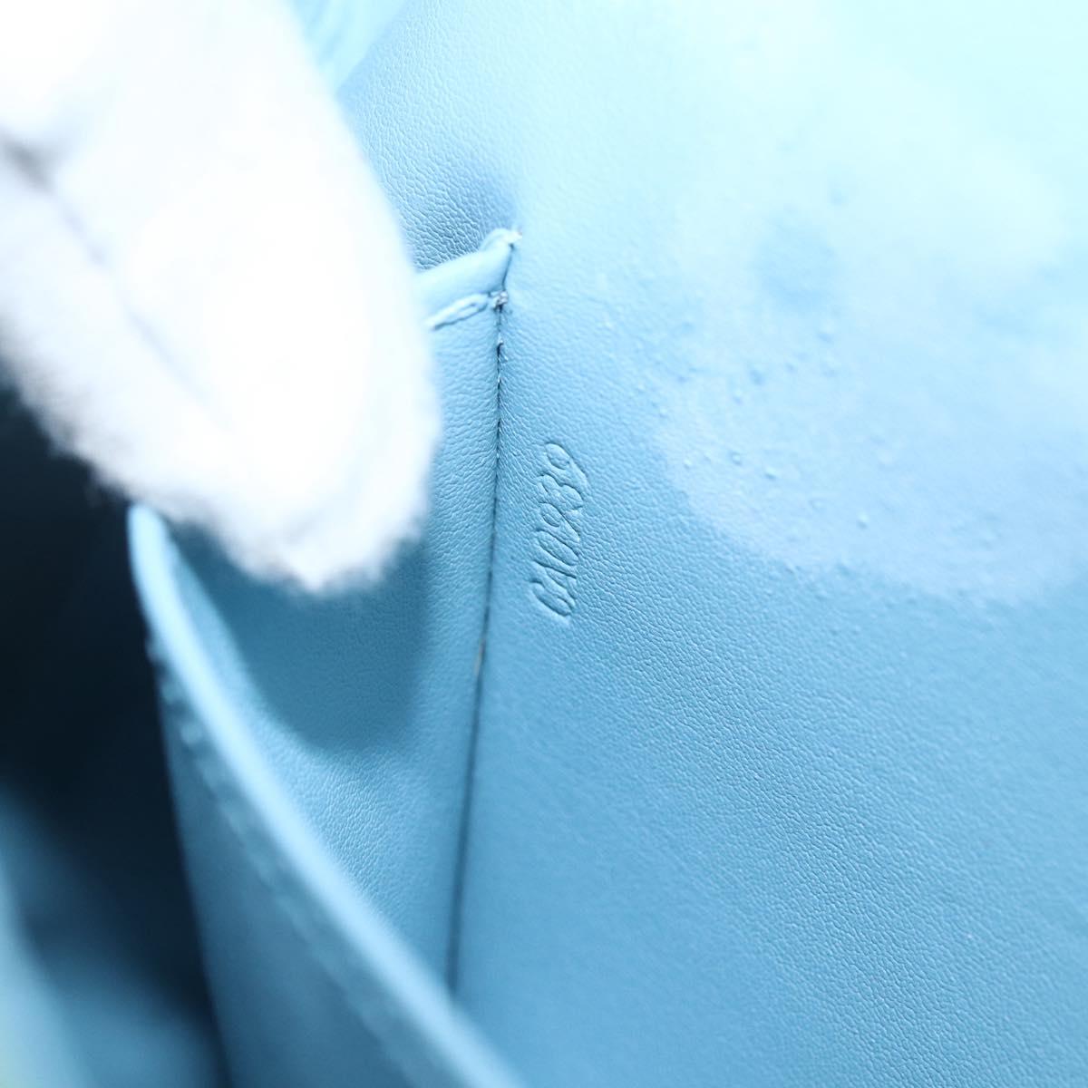 LOUIS VUITTON Vernis Thompson Street Shoulder Bag Baby Blue M91009 Auth 160550