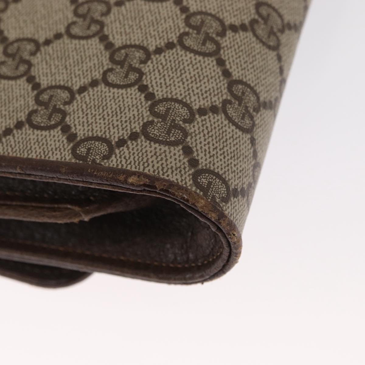 GUCCI GG Supreme Shoulder Bag PVC Beige Gold 904 02 050 Auth 160557