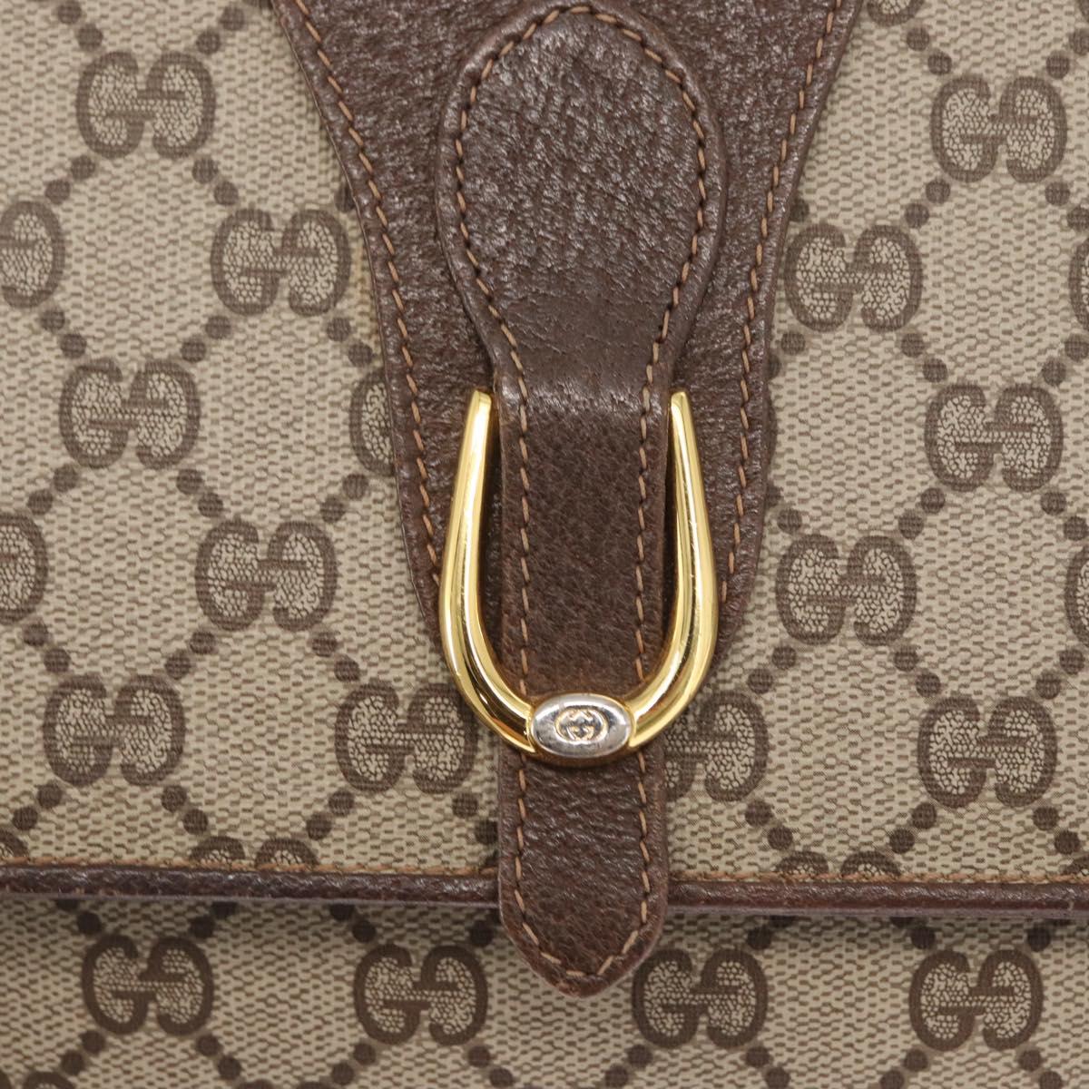 GUCCI GG Supreme Shoulder Bag PVC Beige Gold 904 02 050 Auth 160557