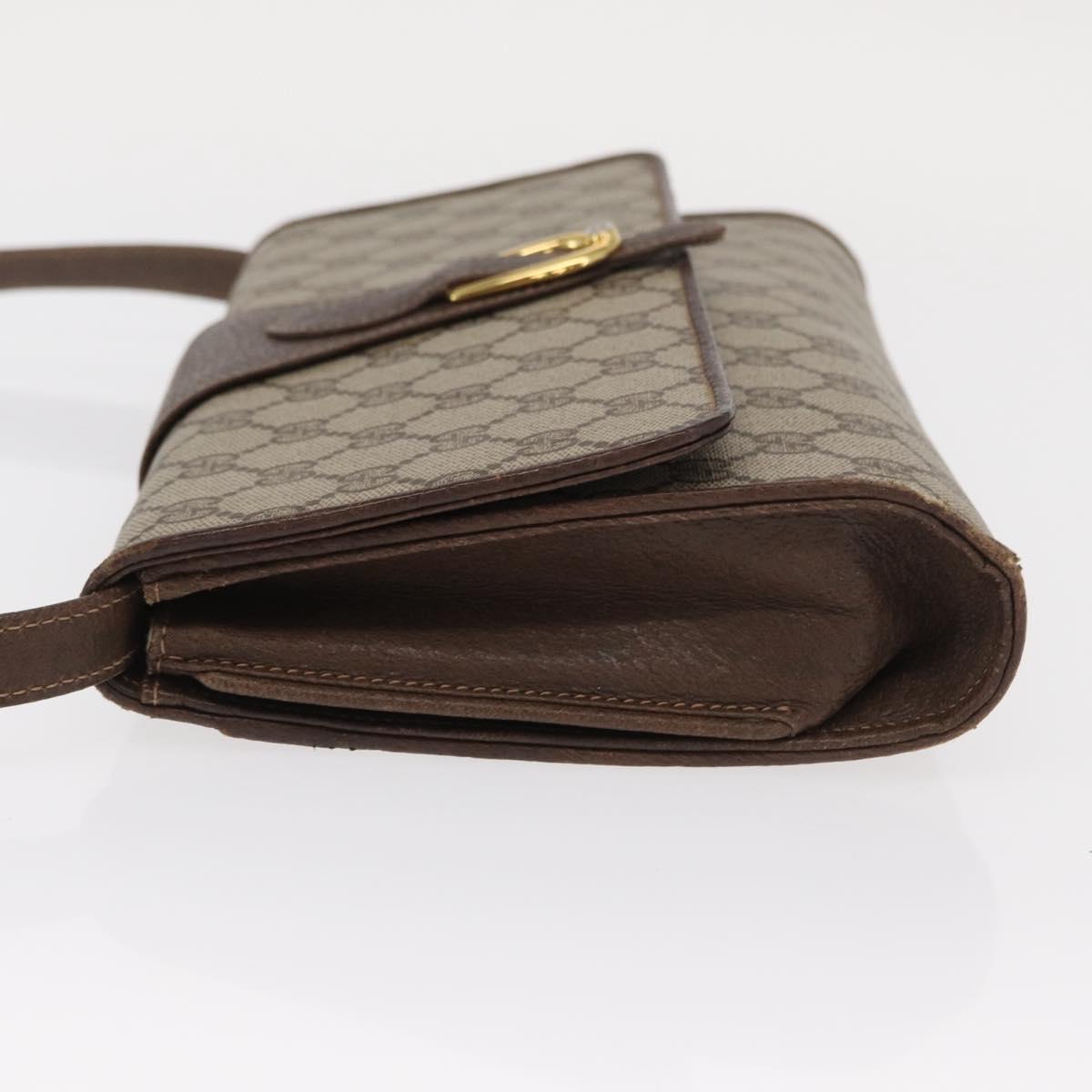 GUCCI GG Supreme Shoulder Bag PVC Beige Gold 904 02 050 Auth 160557