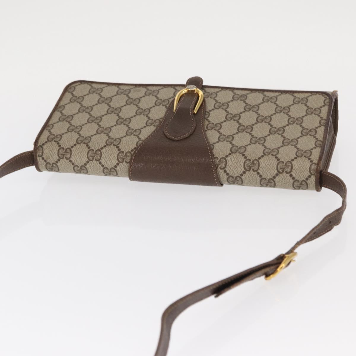 GUCCI GG Supreme Shoulder Bag PVC Beige Gold 904 02 050 Auth 160557