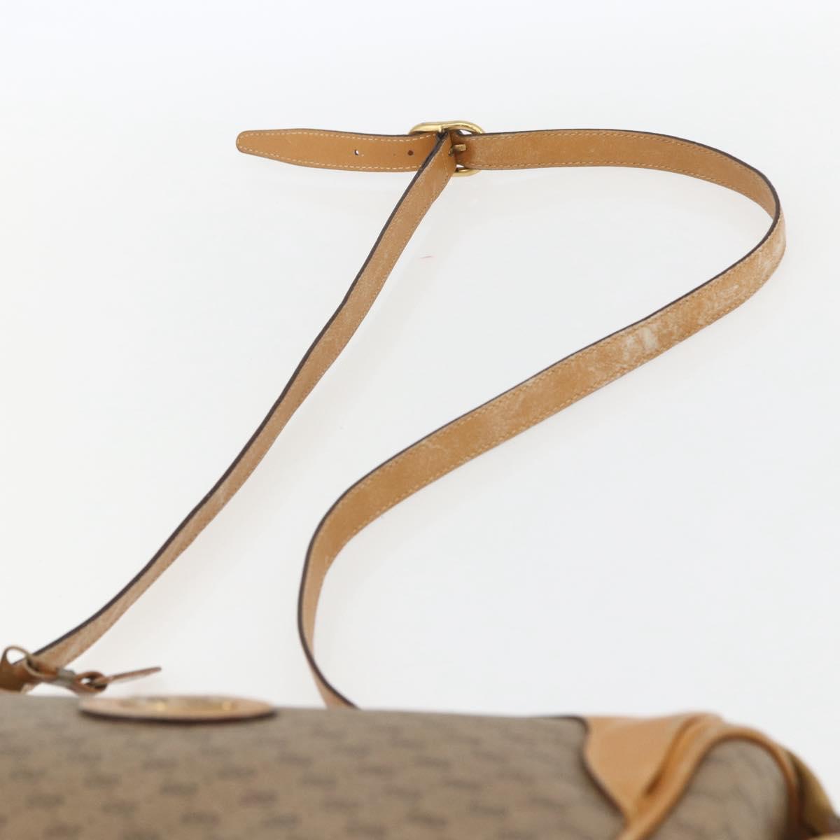GUCCI Micro GG Supreme Shoulder Bag PVC Beige Gold Auth 160560