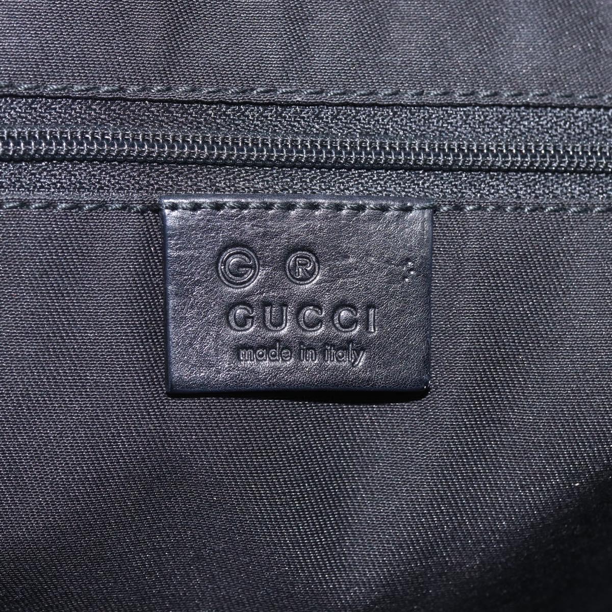GUCCI Tote Bag Canvas Outlet Black Gold 238696 Auth 160577