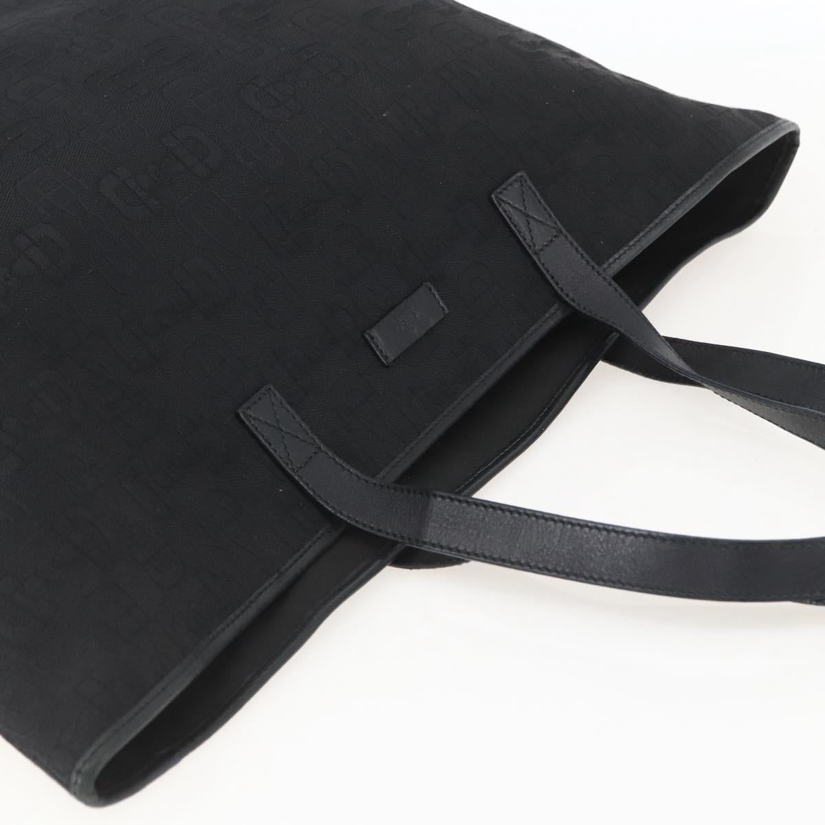 GUCCI Tote Bag Canvas Outlet Black Gold 238696 Auth 160577