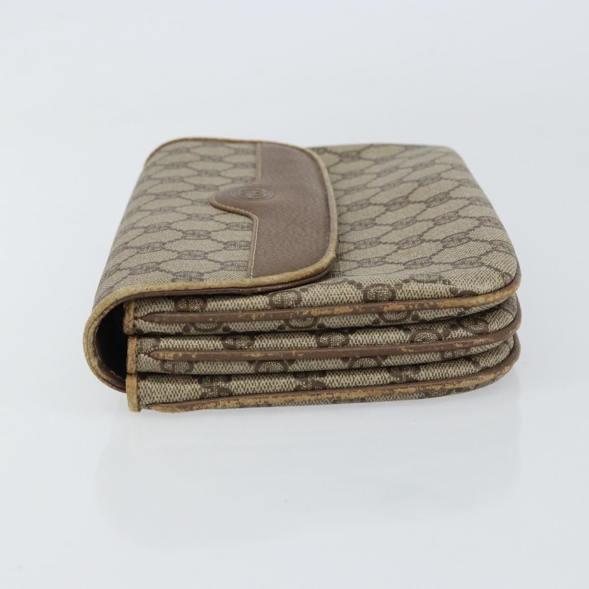 GUCCI GG Supreme Clutch Bag PVC Beige Gold 004 106 0024 Auth 160587