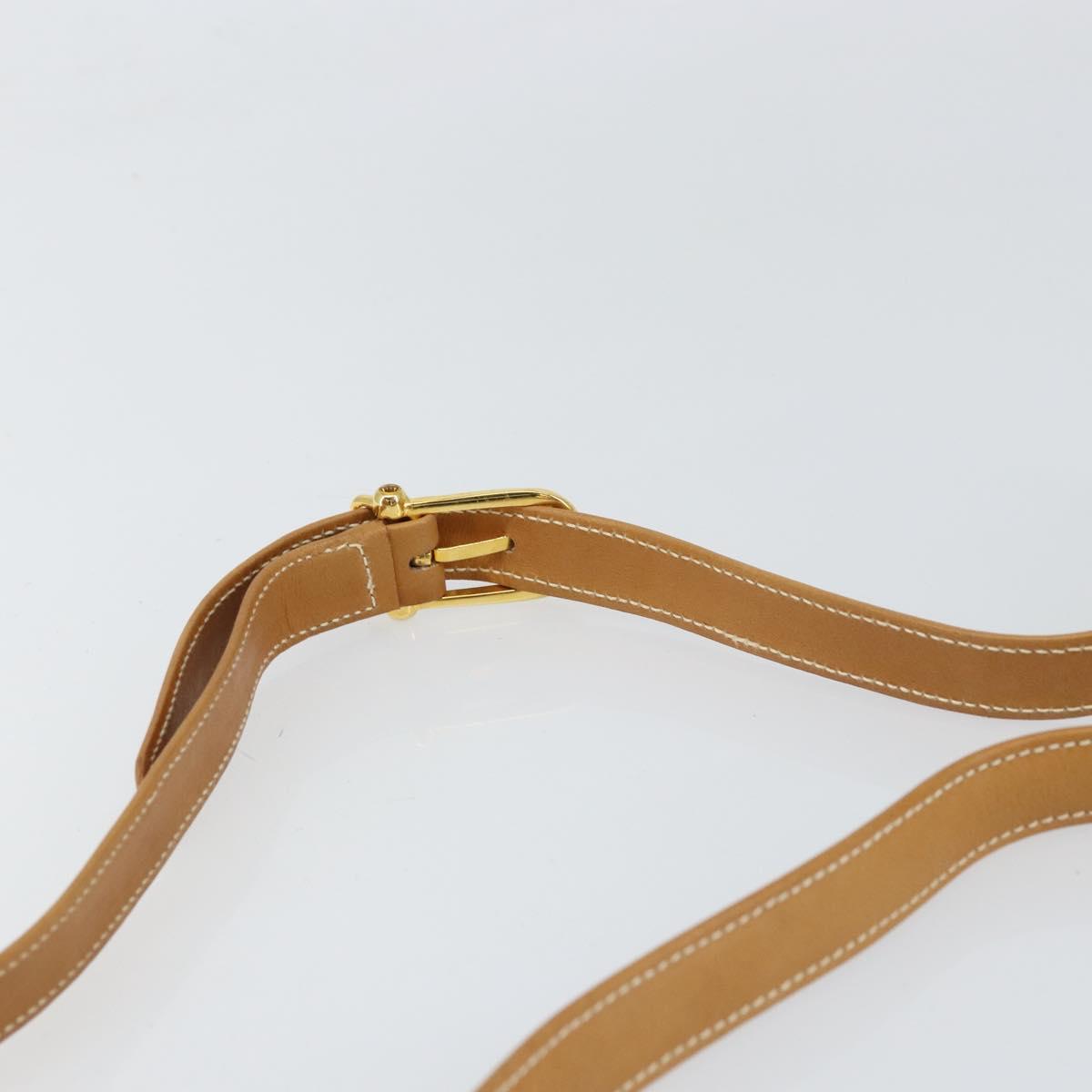 GUCCI Micro GG Supreme Shoulder Bag PVC Beige Gold Auth 160593