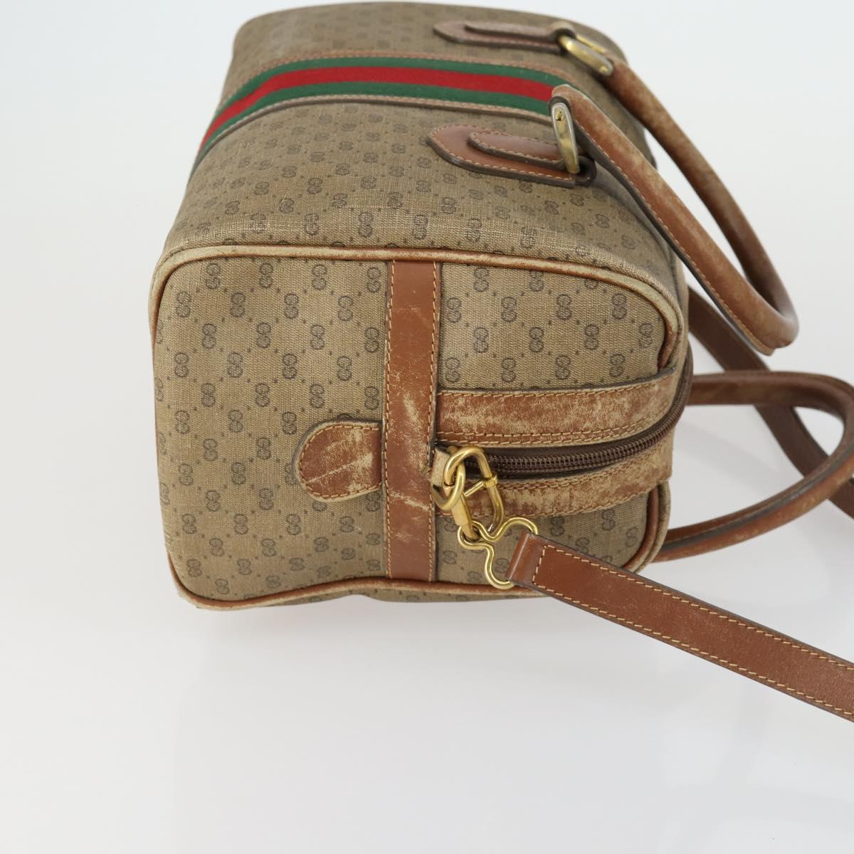GUCCI Micro GG Supreme Web Sherry Line Bag PVC Beige 002 58 4422 Auth 160595