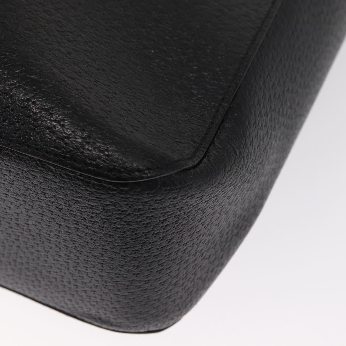 GUCCI Bamboo Tote Bag Leather Black 002 1059 Auth 160597