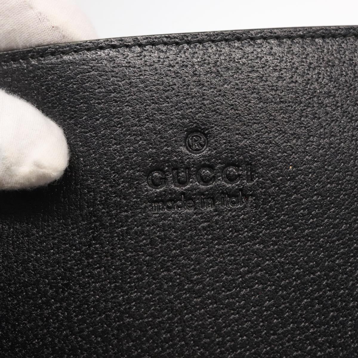GUCCI Bamboo Tote Bag Leather Black 002 1059 Auth 160597