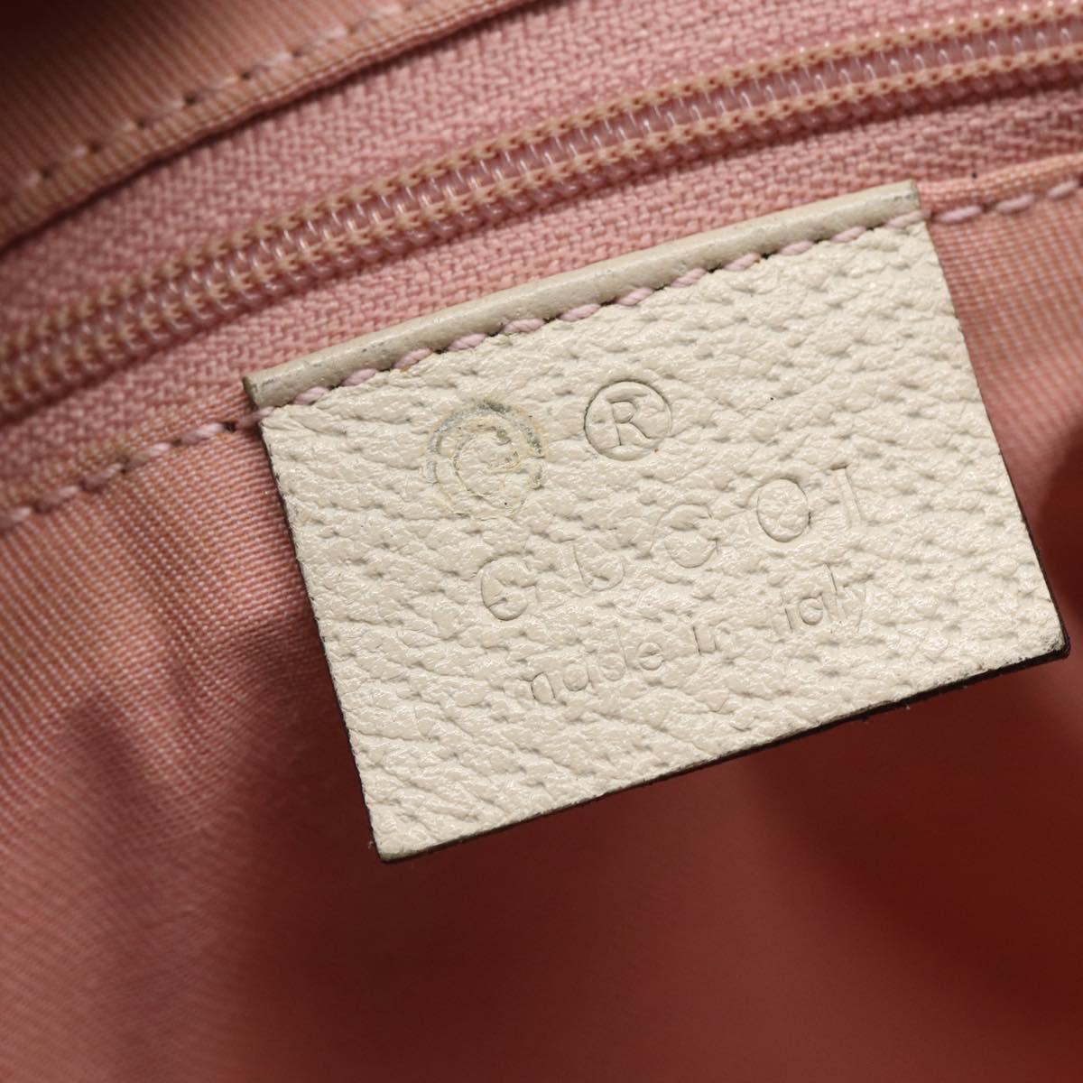 GUCCI GG Canvas Hand Bag Outlet Pink Gold 130942 Auth 160602
