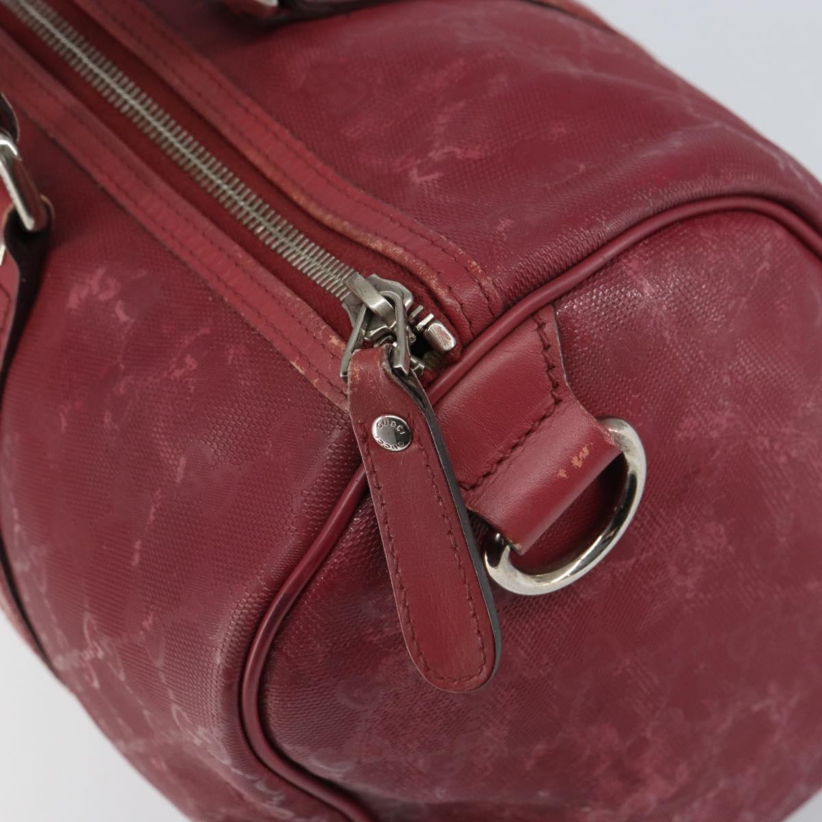 GUCCI GG Implementation Boston Bag PVC Silver Pink 193603 Auth 160604