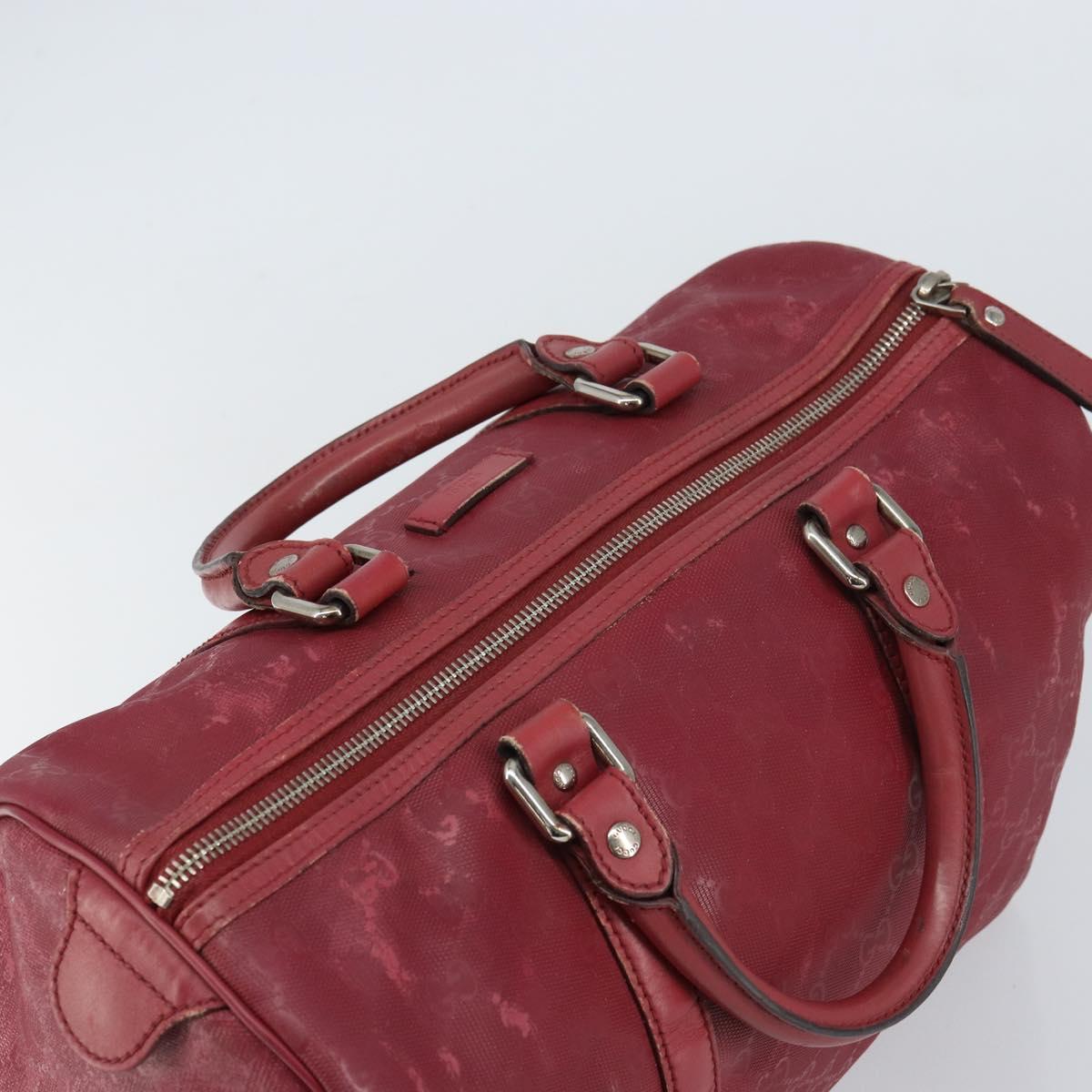 GUCCI GG Implementation Boston Bag PVC Silver Pink 193603 Auth 160604