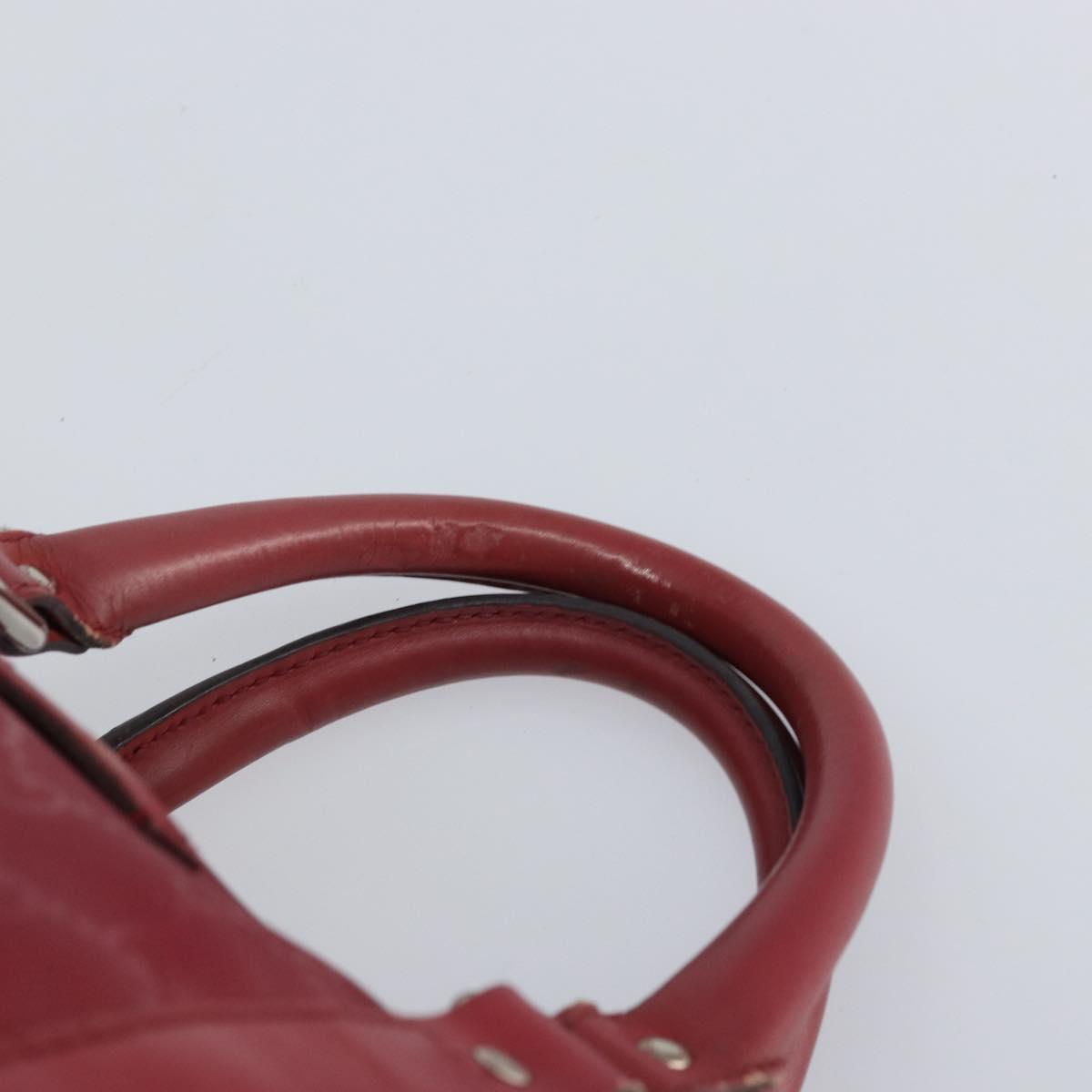 GUCCI GG Implementation Boston Bag PVC Silver Pink 193603 Auth 160604