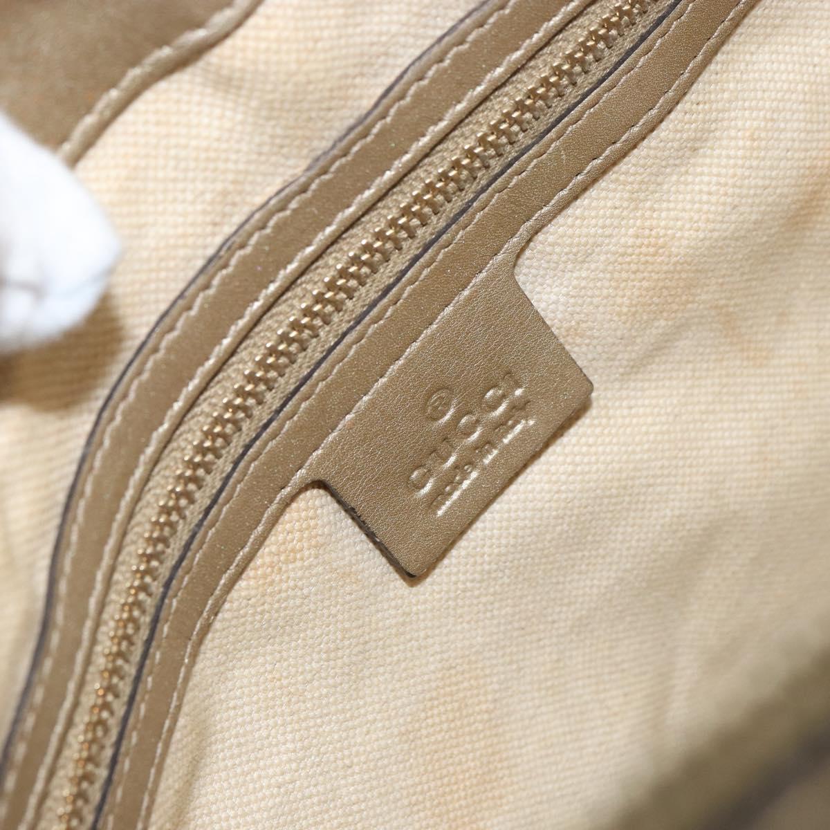 GUCCI GG Canvas Hand Bag Beige Gold 269894 Auth 160609