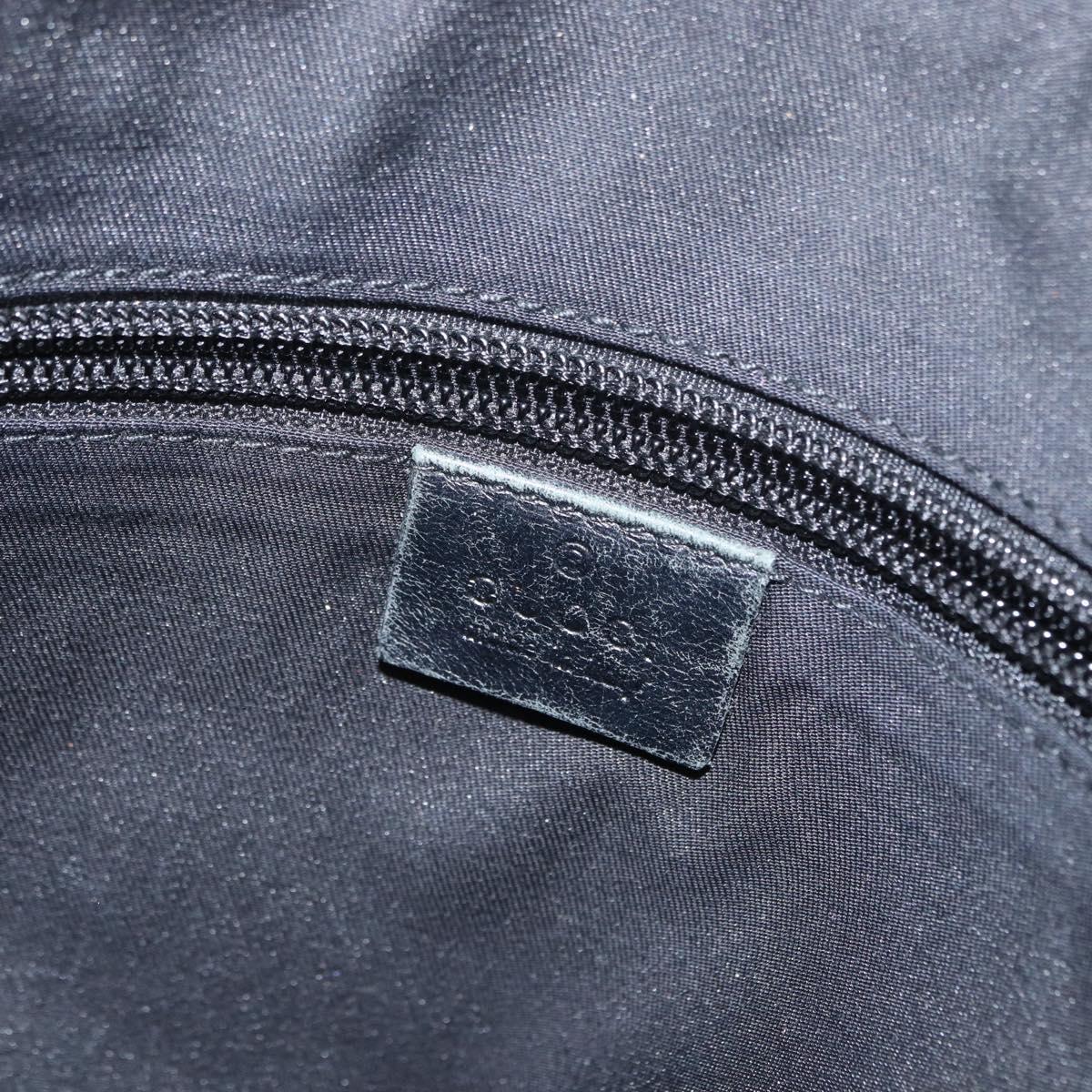GUCCI GG Canvas Shoulder Bag Black Silver 145857 Auth 160622