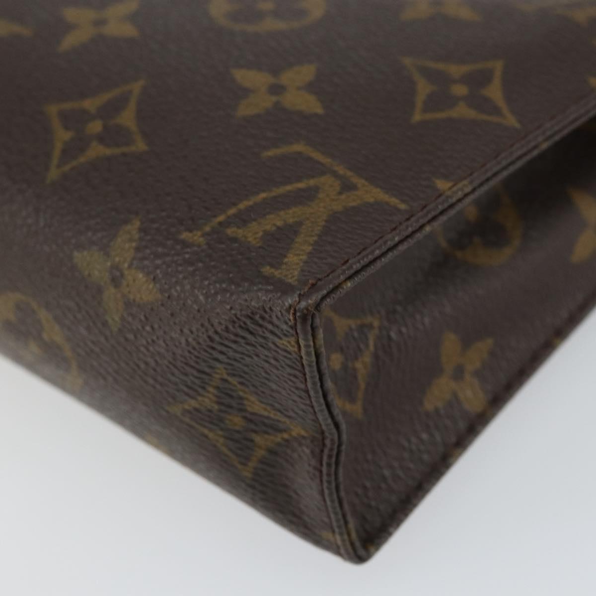 LOUIS VUITTON Monogram Poche Toilette 19 Pouch M47544 LV Auth 160633
